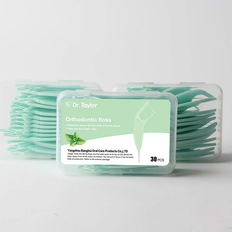 Orthodontic Dental Floss Picks 30pcs/Box – Ready Stock | Low MOQ Custom Logo & Packaging