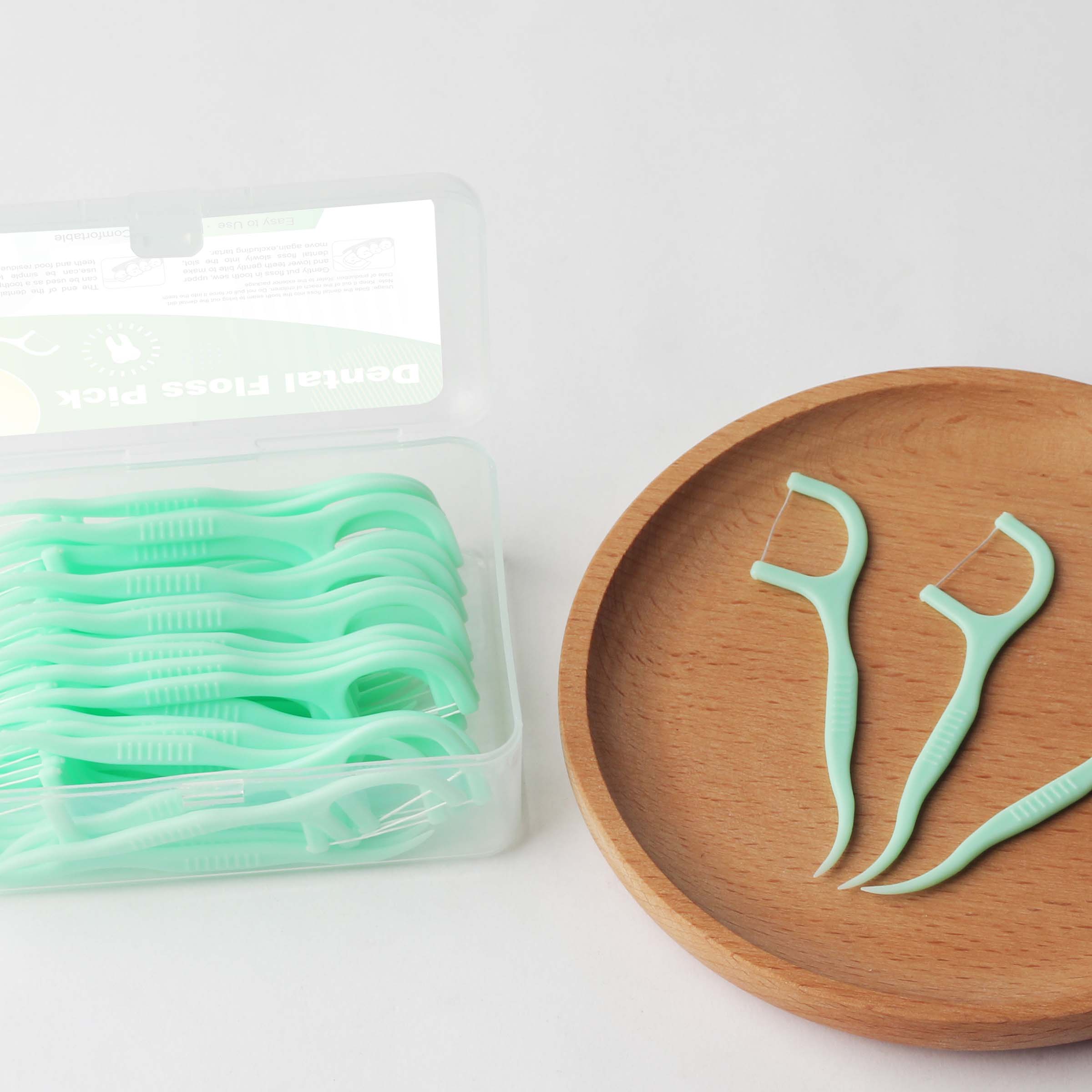 Custom Mint Dental Floss Picks, 50 Count/Box – Logo & Packaging Customization