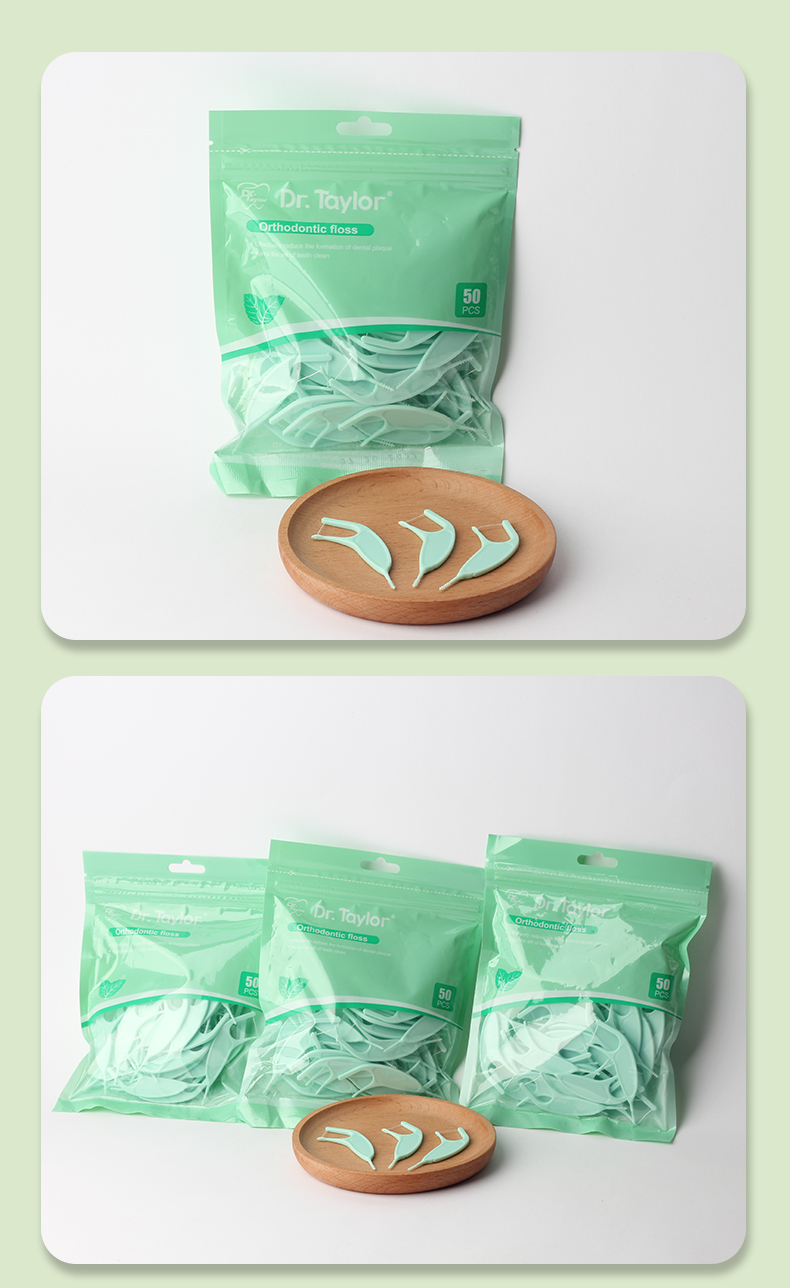 Orthodontic Dental Floss Picks 50pcs/Bag– Ready Stock | Low MOQ Custom Logo & Packaging