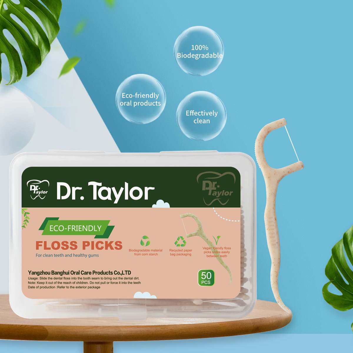 Eco-Friendly Wheat Straw Floss Picks – Sustainable Dental Floss Sticks, Plastic-Reduced Oral Care for Everyday Cleaning
