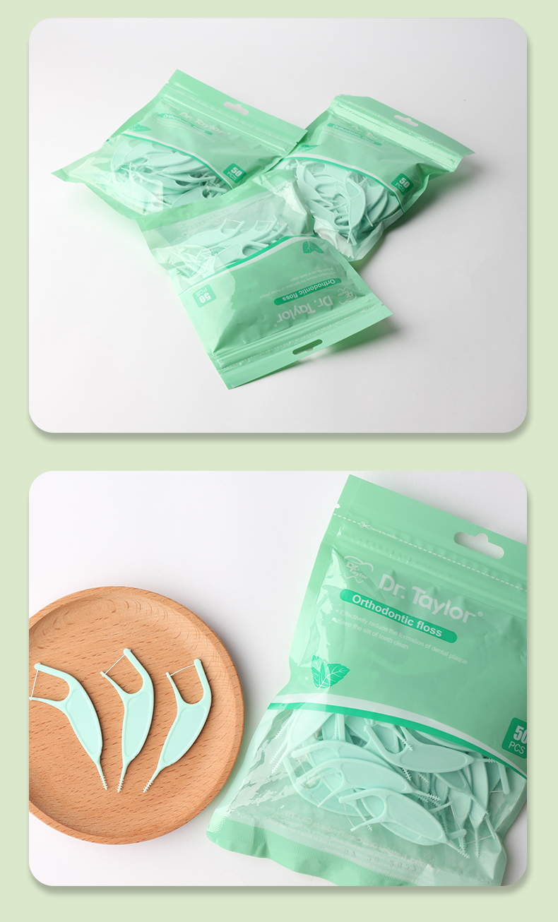 Orthodontic Dental Floss Picks 50pcs/Bag– Ready Stock | Low MOQ Custom Logo & Packaging