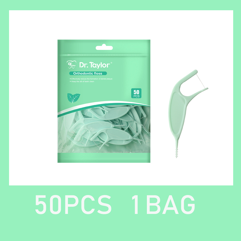 Orthodontic Dental Floss Picks 50pcs/Bag– Ready Stock | Low MOQ Custom Logo & Packaging