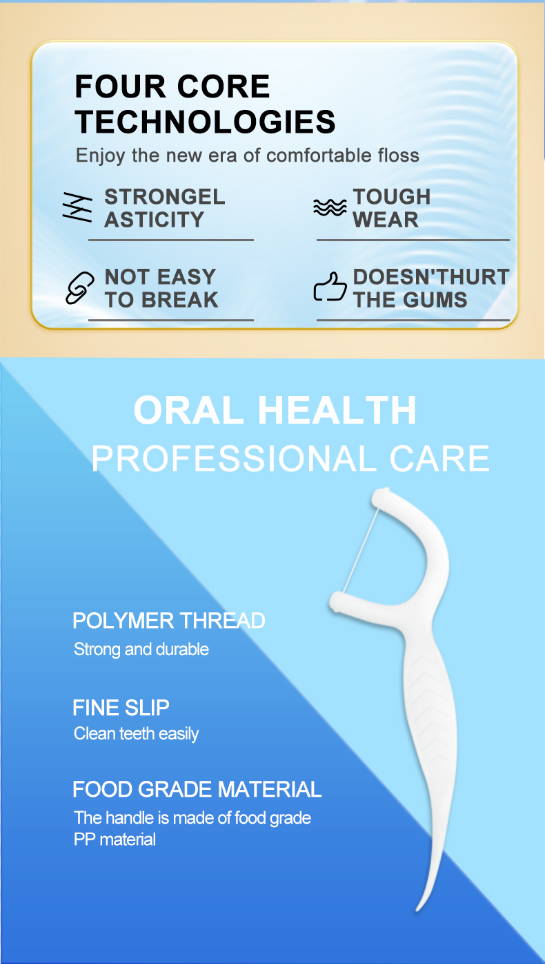 Portable Dental Floss Picks 10pcs/Pack – Ready Stock | Low MOQ Custom Logo & Packaging