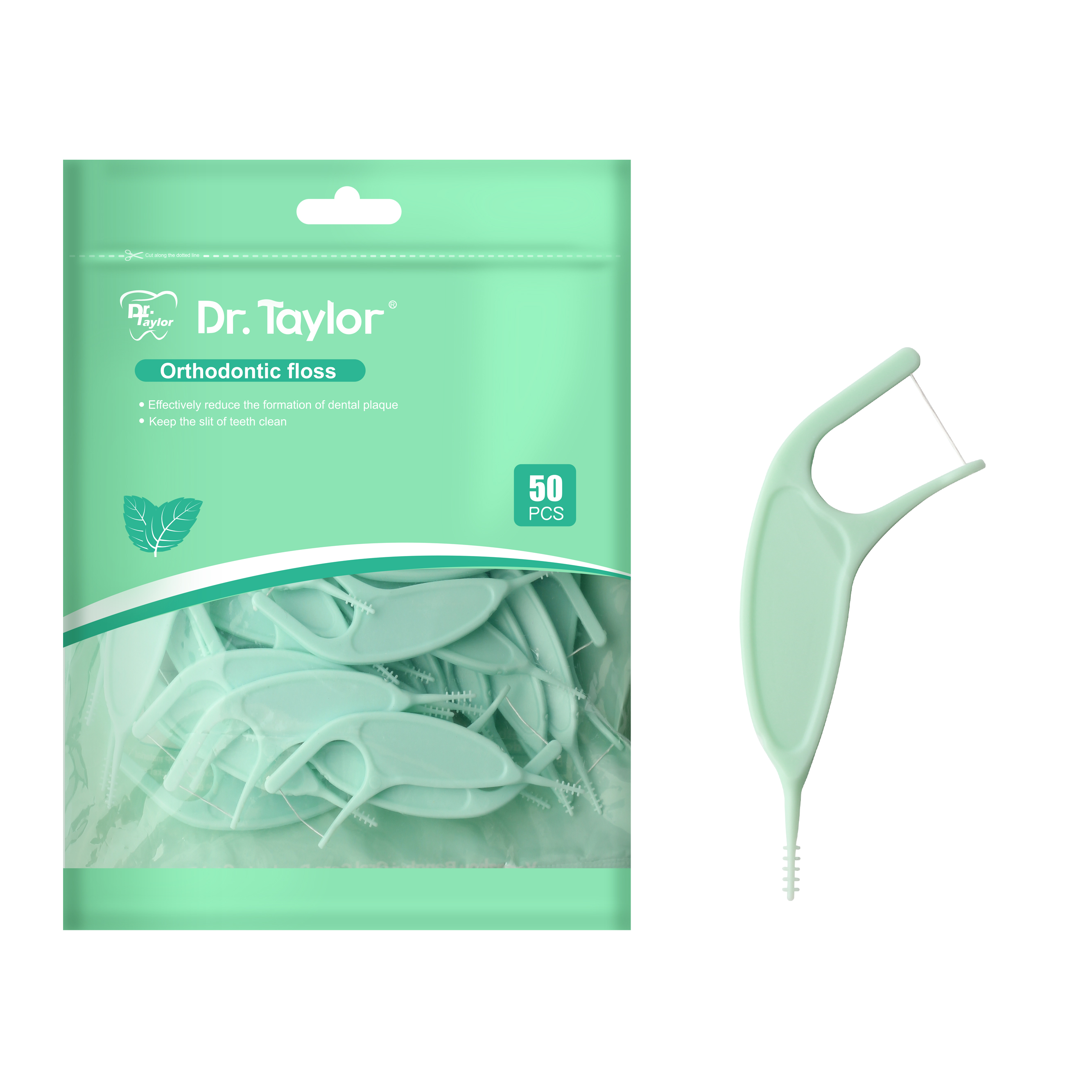 Orthodontic Dental Floss Picks 50pcs/Bag– Ready Stock | Low MOQ Custom Logo & Packaging
