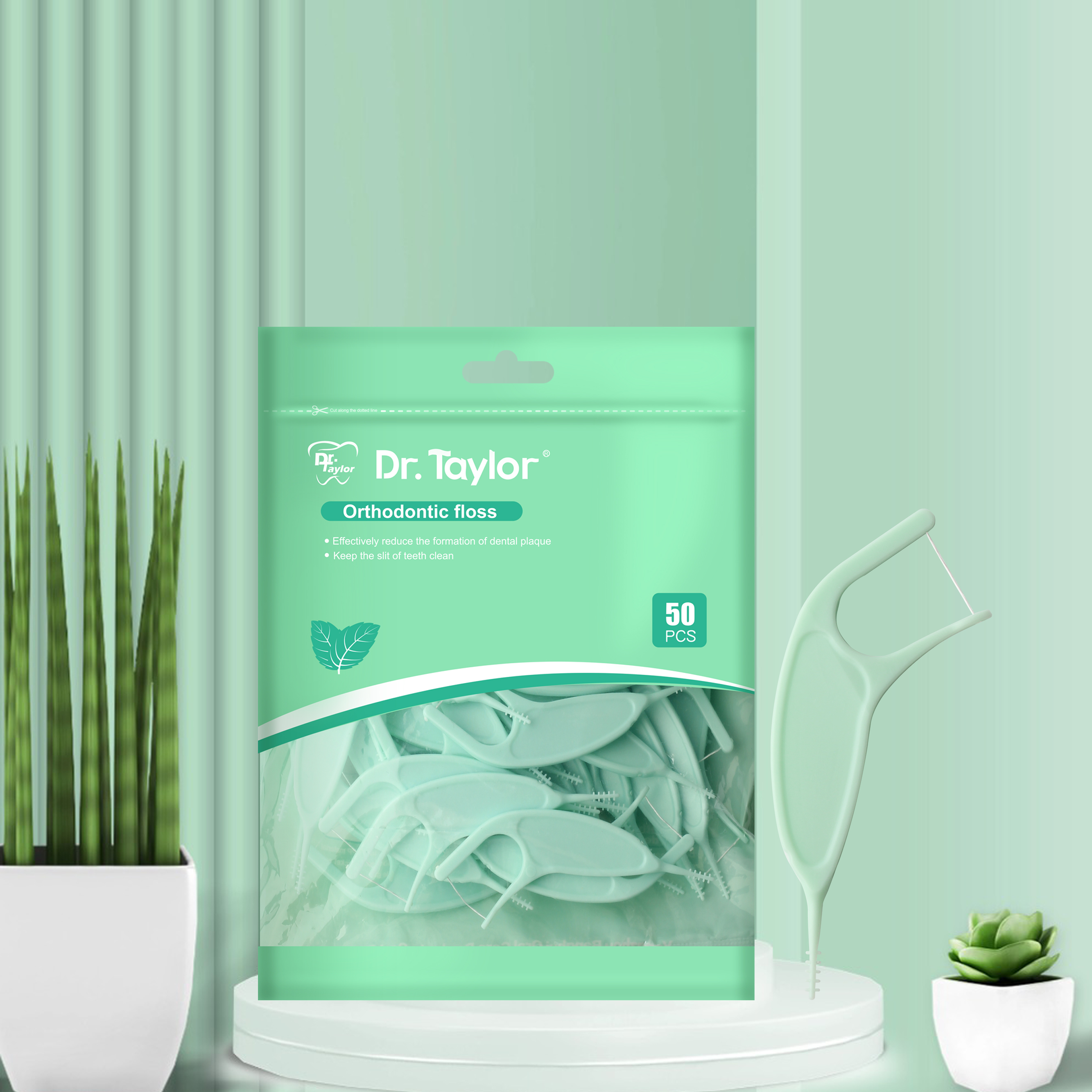 Orthodontic Dental Floss Picks 50pcs/Bag– Ready Stock | Low MOQ Custom Logo & Packaging