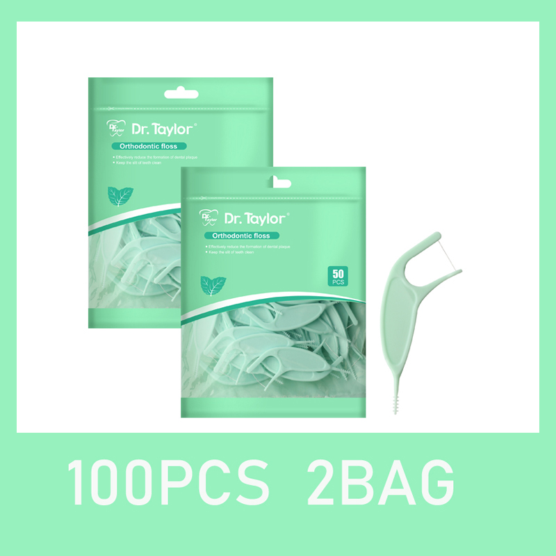 Orthodontic Dental Floss Picks 50pcs/Bag– Ready Stock | Low MOQ Custom Logo & Packaging