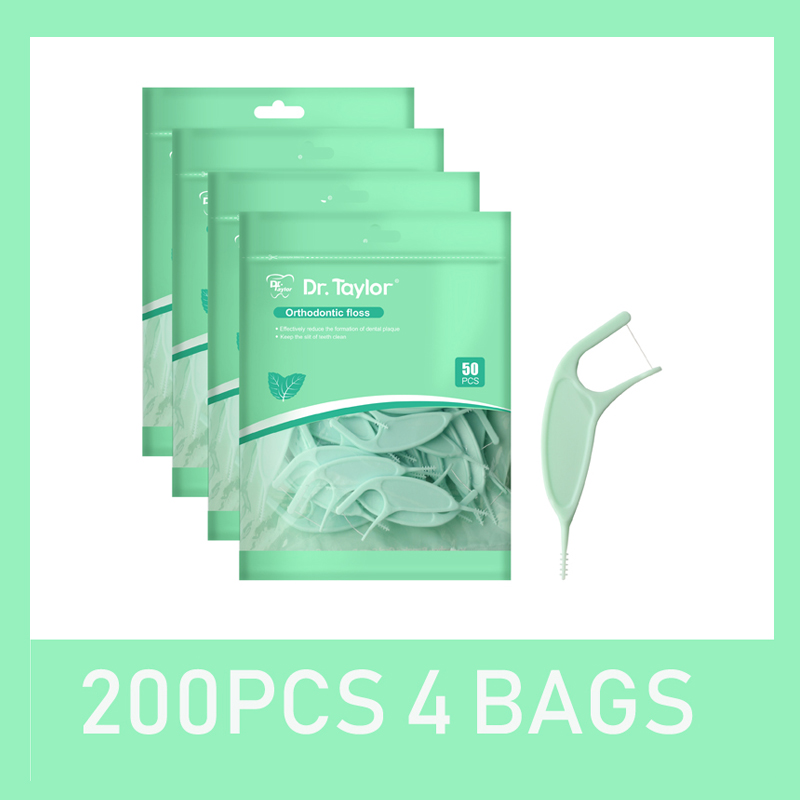 Orthodontic Dental Floss Picks 50pcs/Bag– Ready Stock | Low MOQ Custom Logo & Packaging