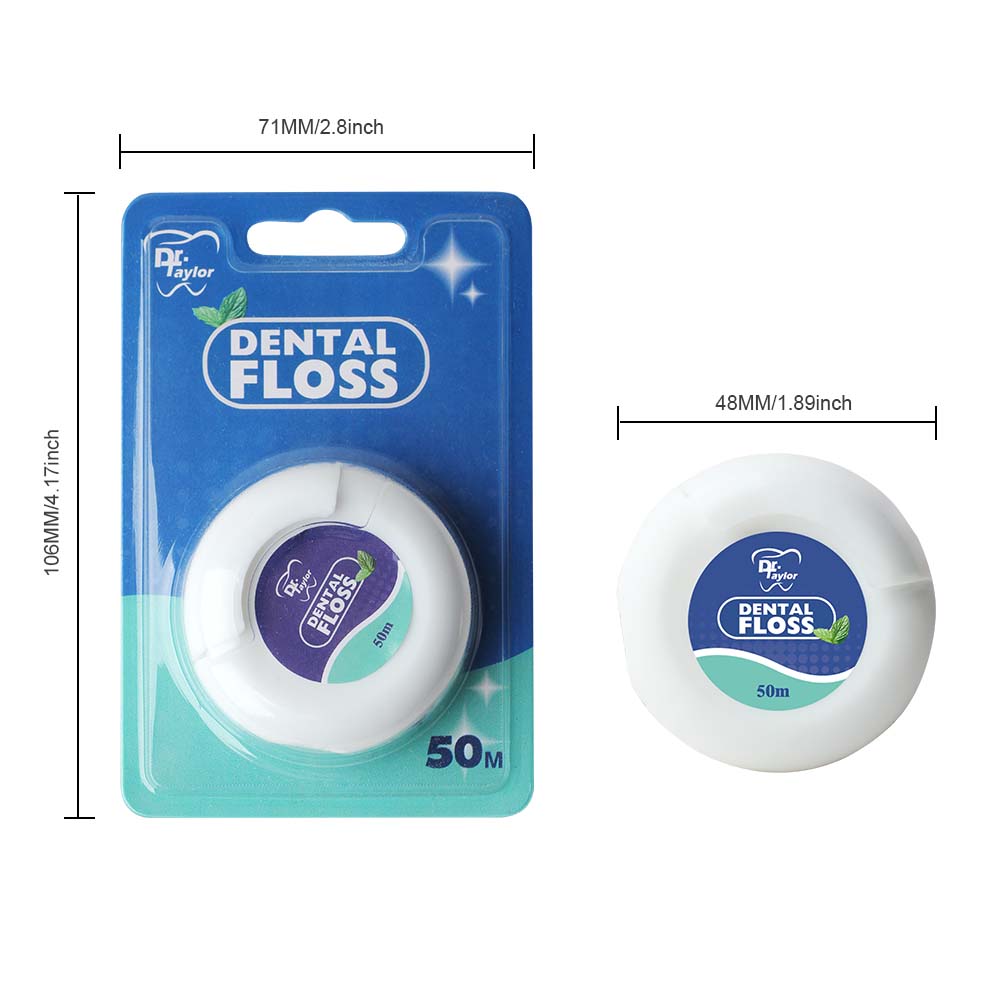 Customisable, private-label portable nylon or polymer ultra-fine dental floss rolls