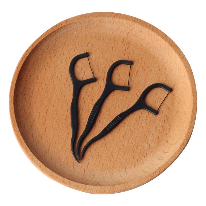 **Bamboo Charcoal Dental Floss Picks 50pcs/Box – Ready Stock | Low MOQ Custom Logo & Packaging**