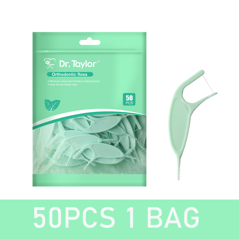 Orthodontic Dental Floss Picks 50pcs/Bag– Ready Stock | Low MOQ Custom Logo & Packaging