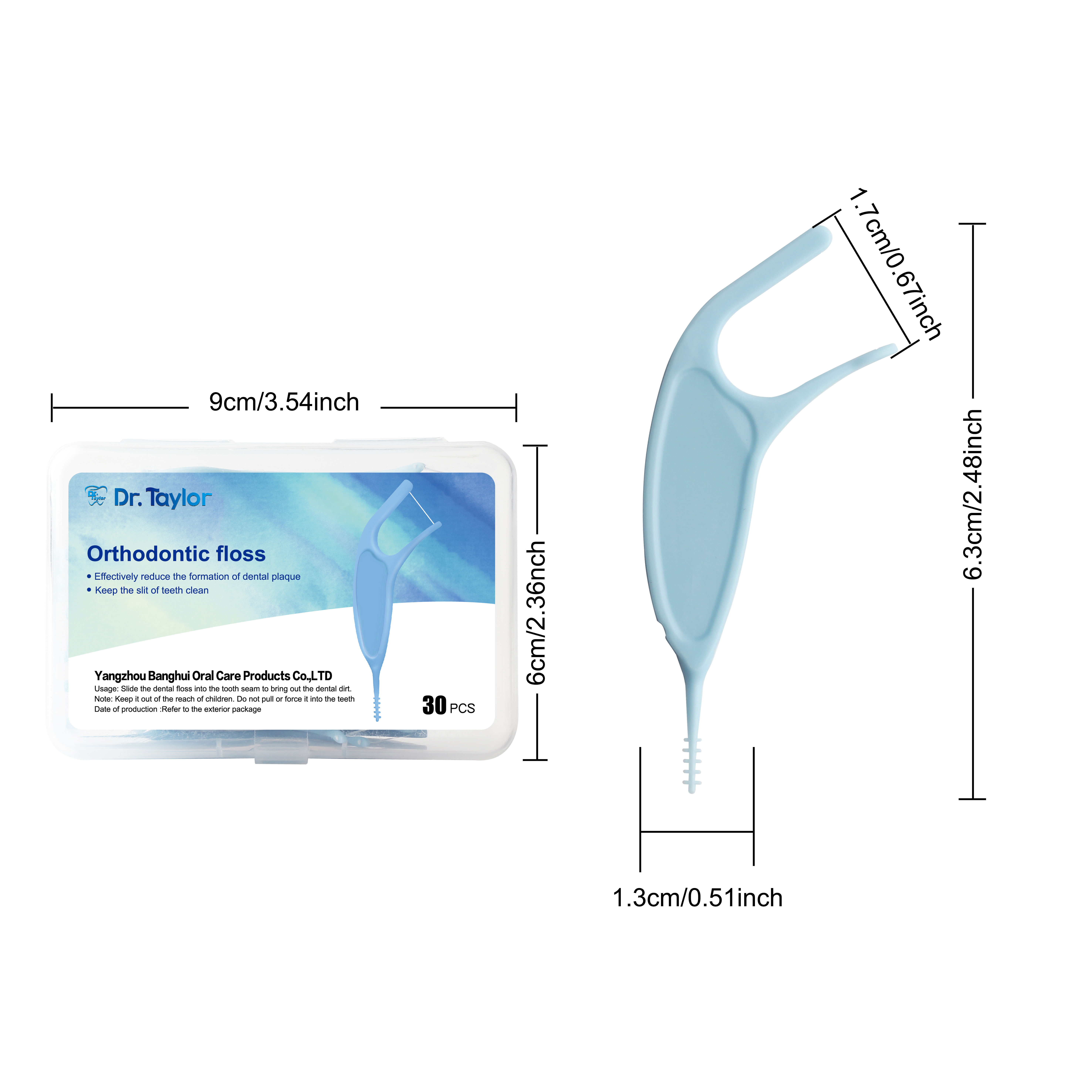 Orthodontic Dental Floss Picks 50pcs/Box – Ready Stock | Low MOQ Custom Logo & Packaging