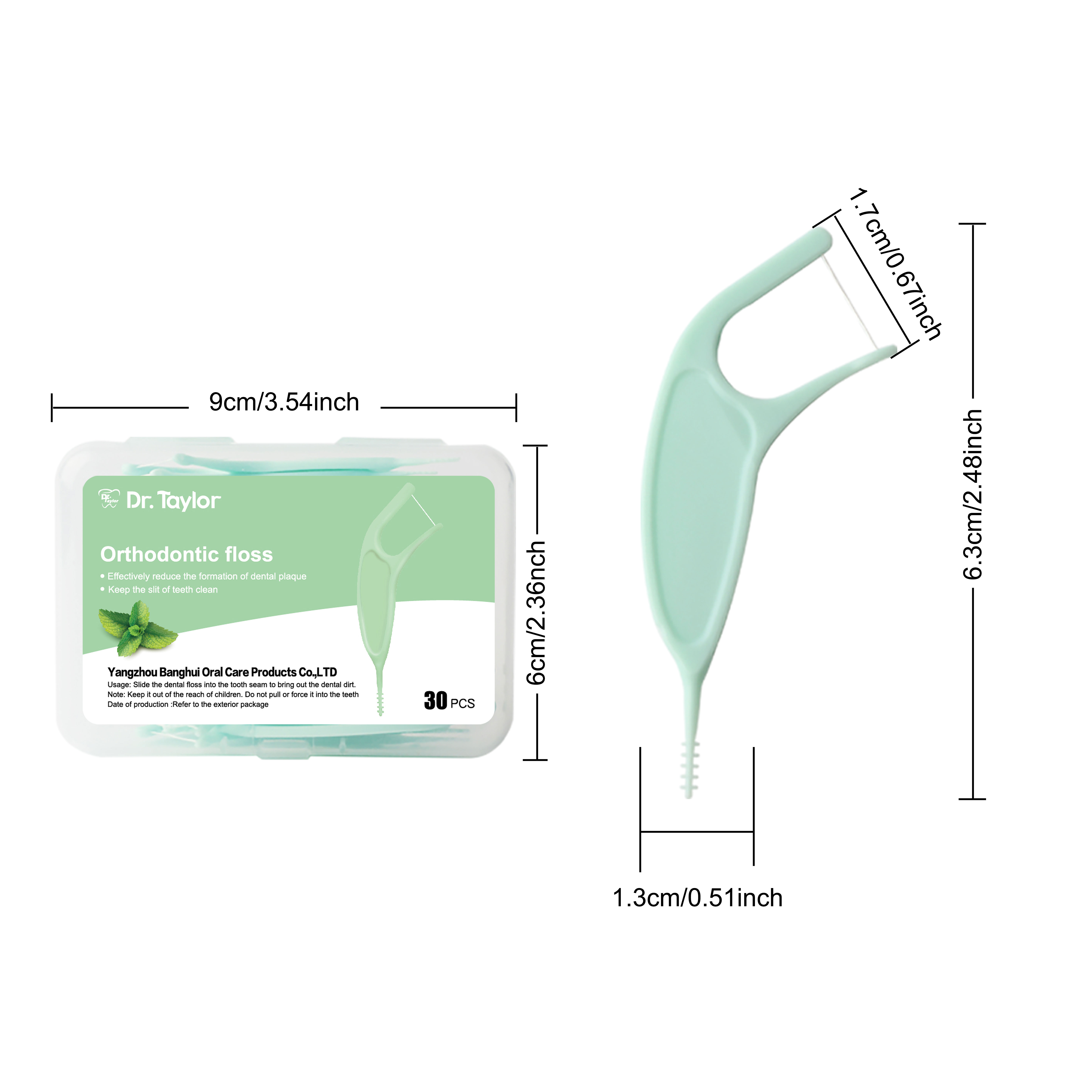 Orthodontic Dental Floss Picks 50pcs/Box – Ready Stock | Low MOQ Custom Logo & Packaging