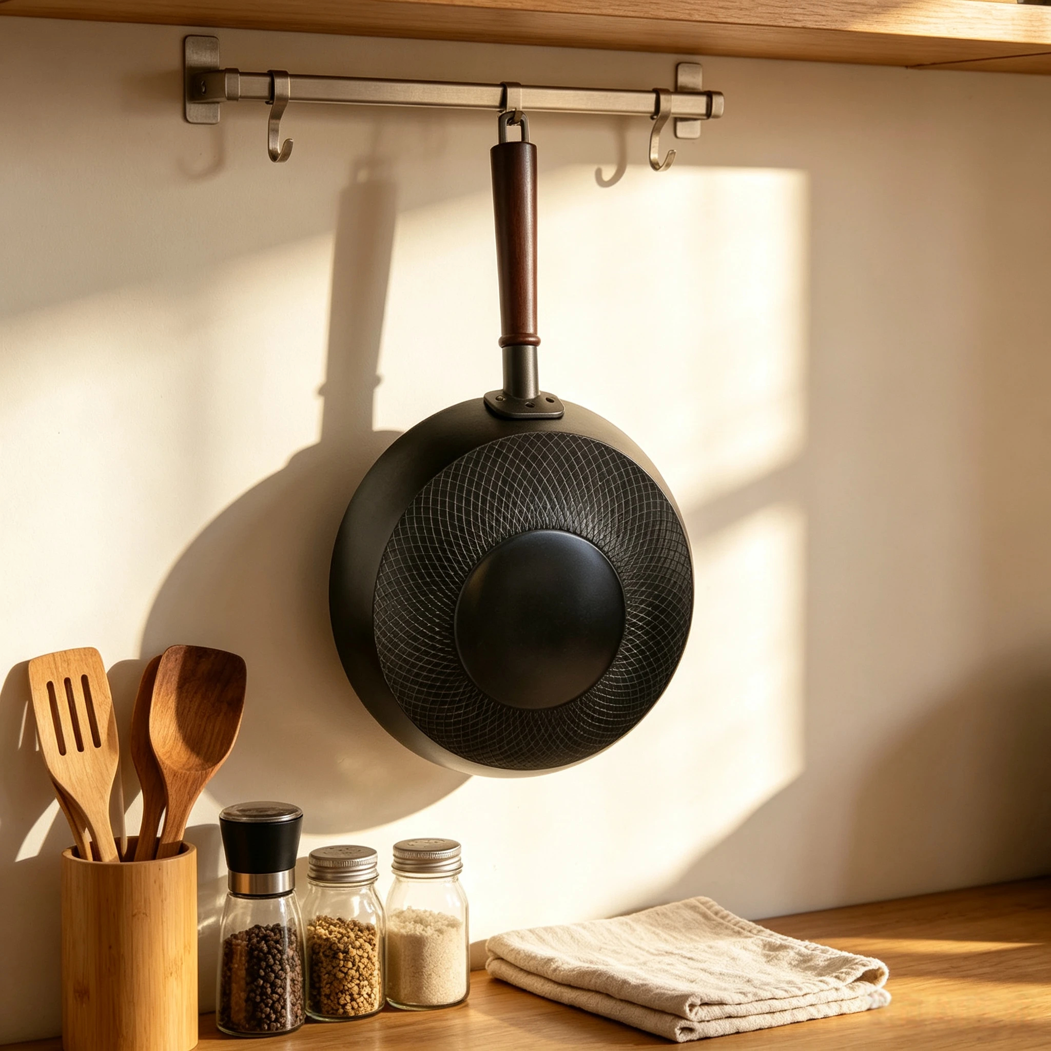 Cast Iron Flat-Bottom Wok 