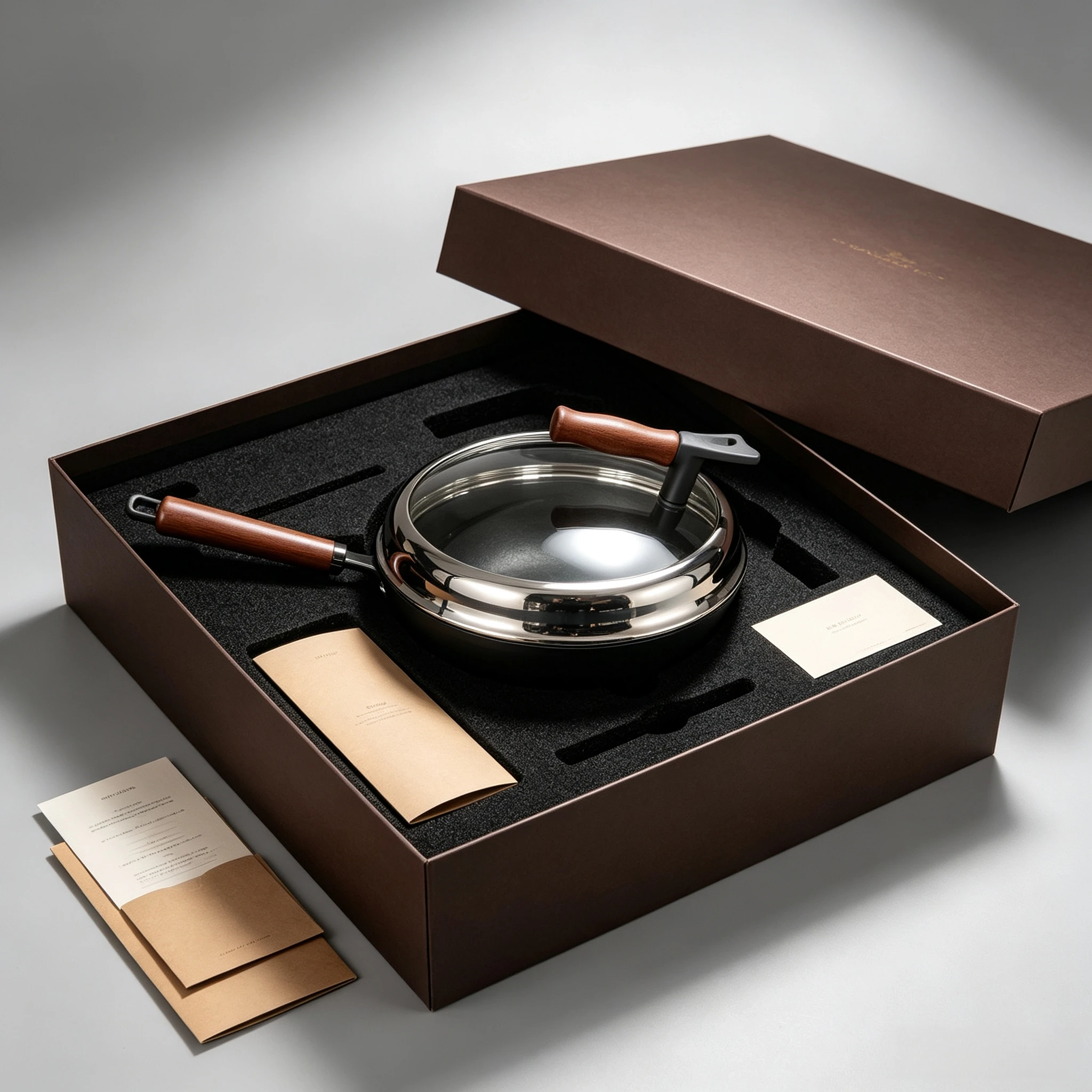 Titanium cast iron wok