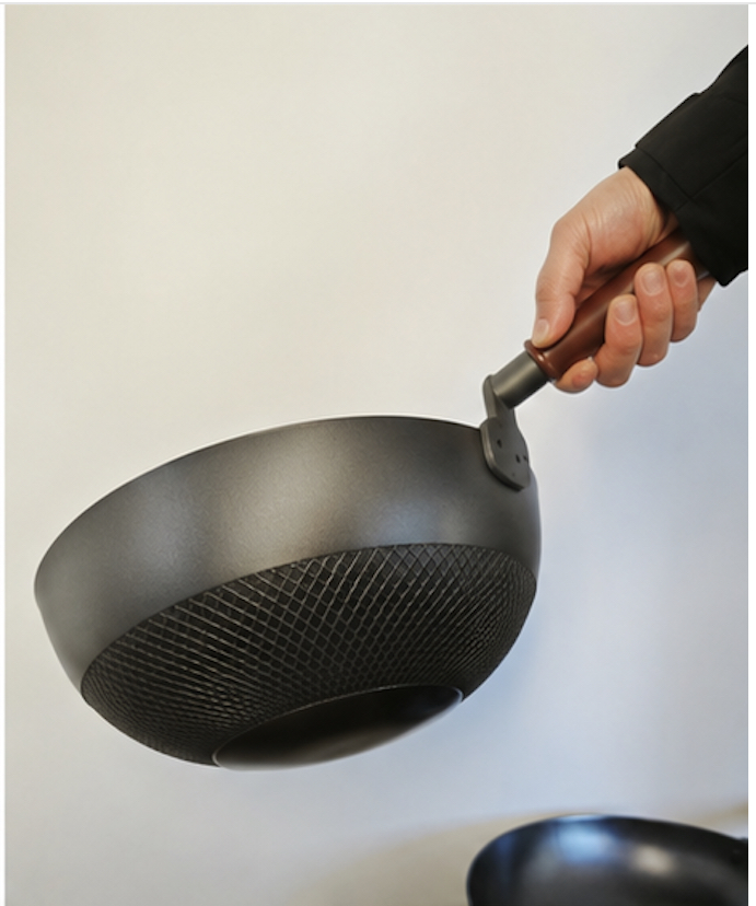 Solid Cast Iron Flat-Bottom Wok 
