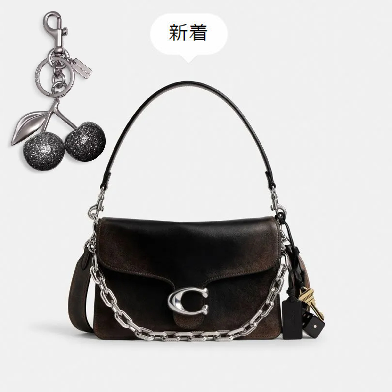 ヴィンテージ風レザーのCHAIN TABBYチェーンショルダーバッグ