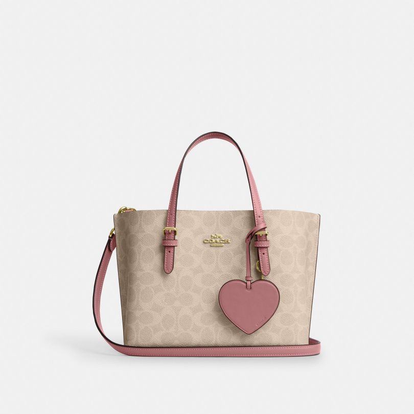 クラシックロゴハートチャーム付きMOLLIE 25トートバッグ