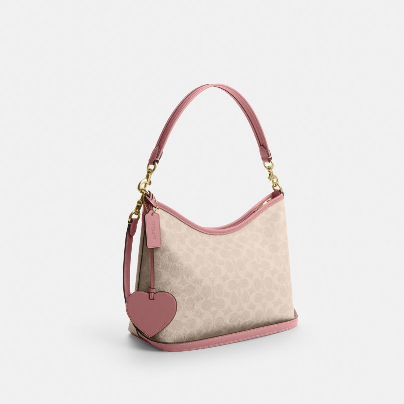 LAUREL クラシックロゴ ハートチャーム ショルダーバッグ