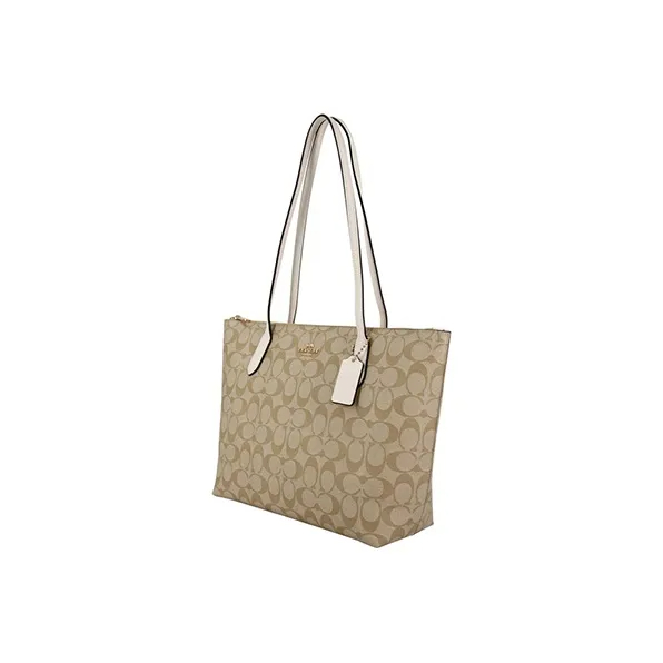 COACH ジップトップ トート 30 PVC トートバッグ