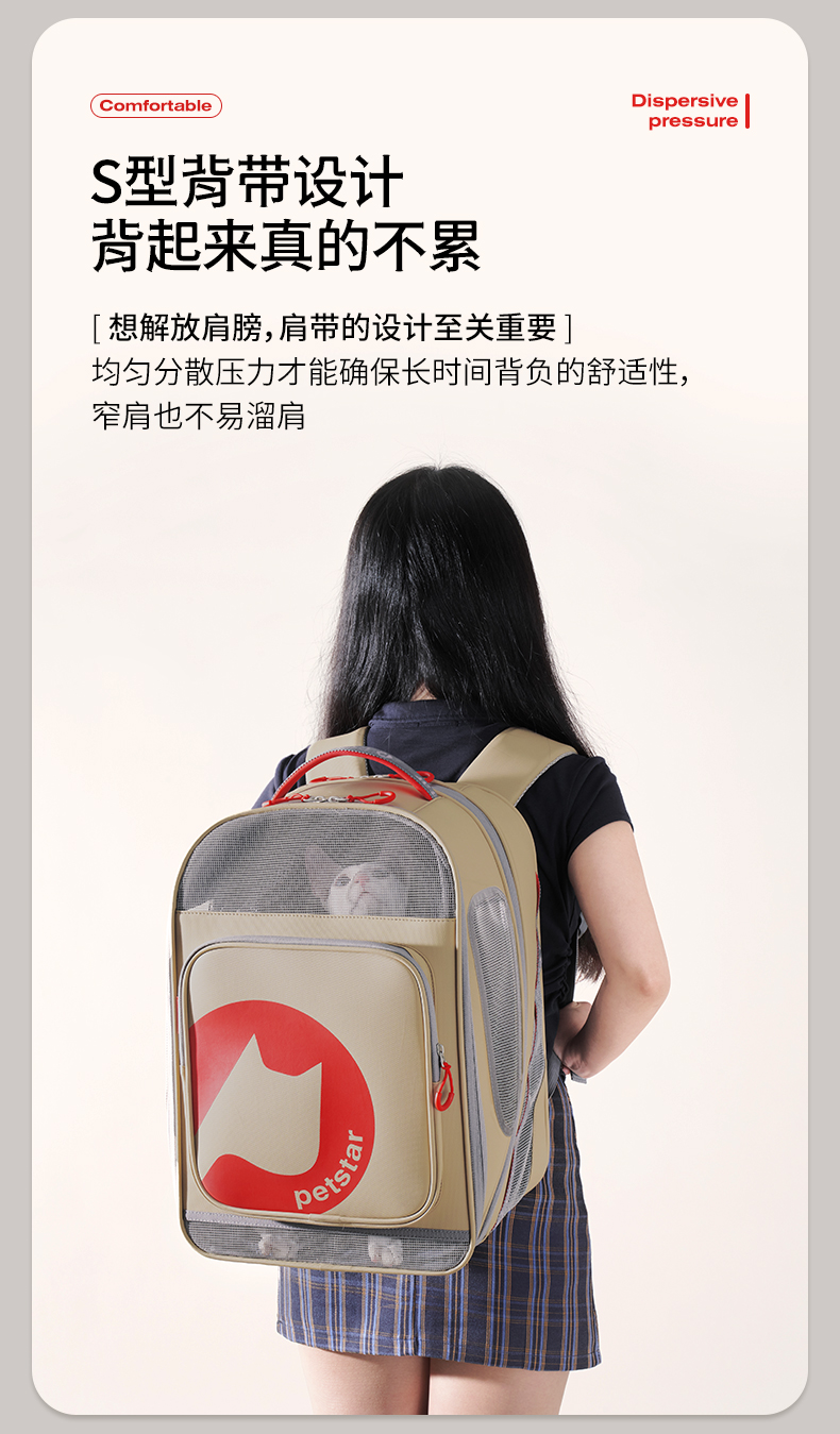 Pet Backpack Carrier for Small Cats Dogs宠物双肩包