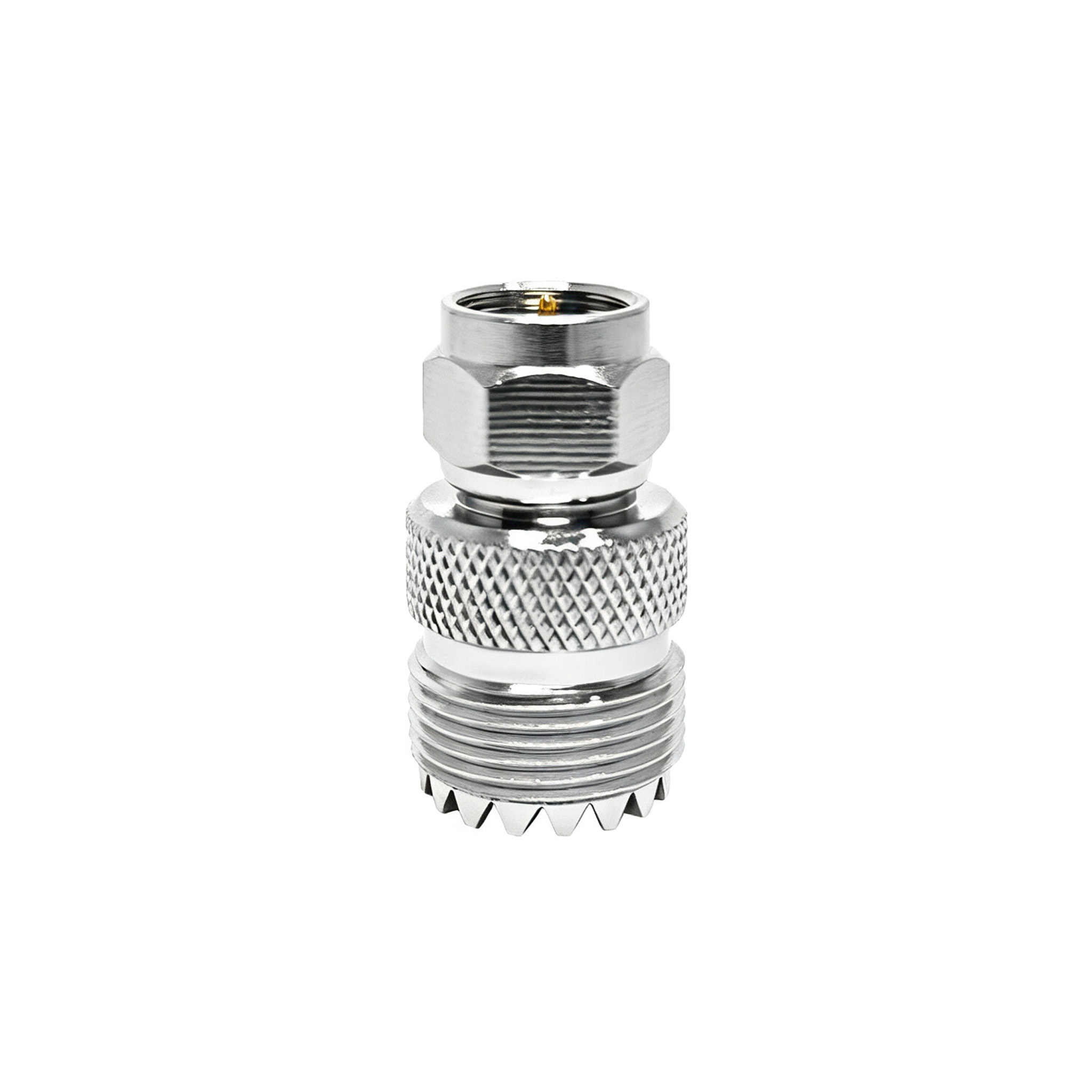 ZKT F Female to UHF Female 50 Ohm RF Coaxial Adapter Low VSWR Antenna Connector