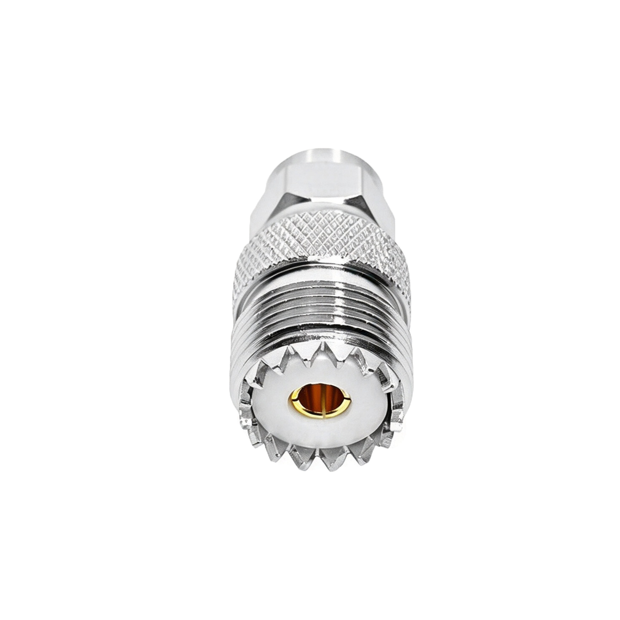 ZKT F Female to UHF Female 50 Ohm RF Coaxial Adapter Low VSWR Antenna Connector