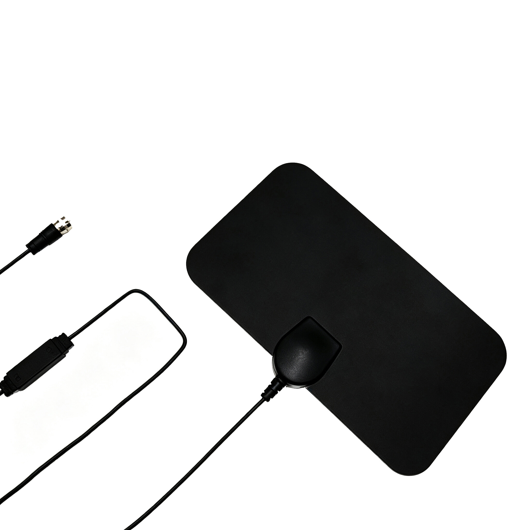 ZKT European and American HD 4K Terrestrial TV Antenna with Amplifier 210*120mm Film Dual Connector for Communication Antennas