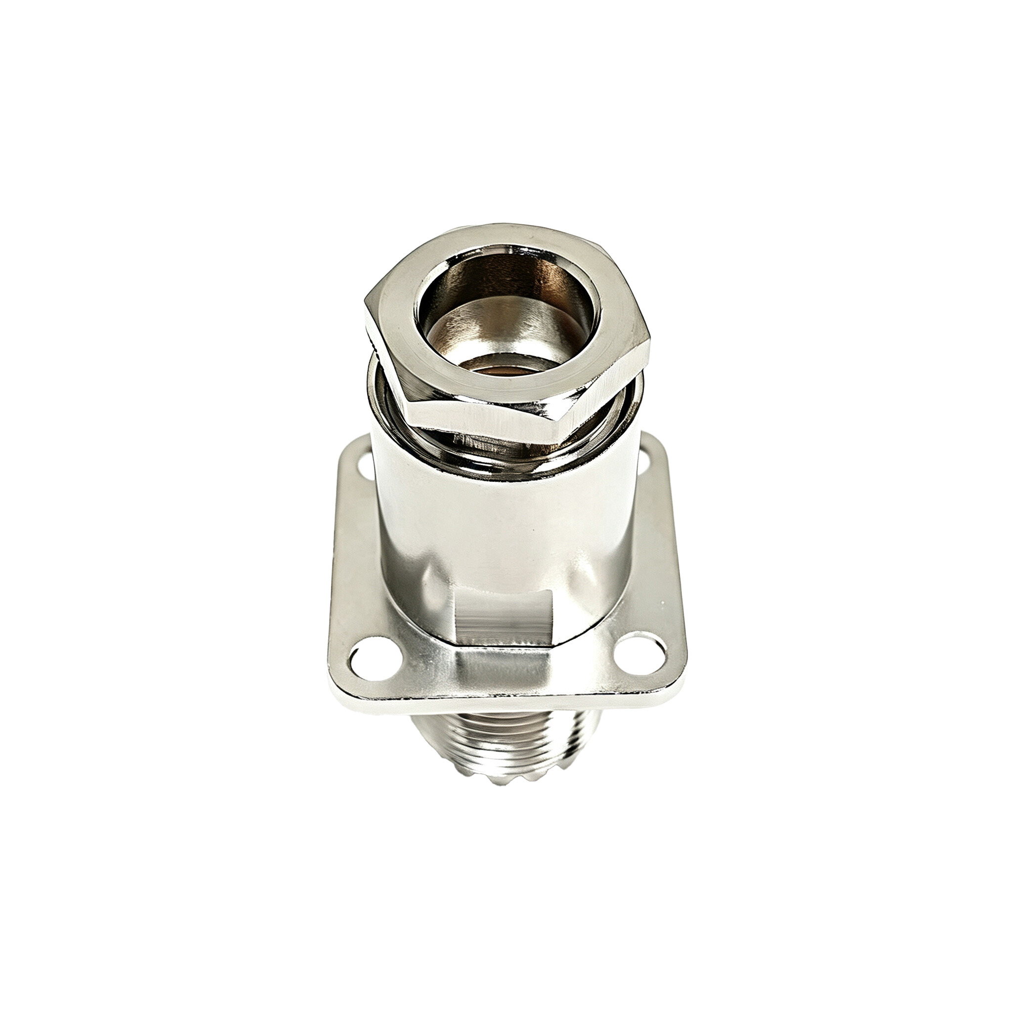ZKT UHF Female Jack Flange Mount Clamp RF Coaxial Connector for RG213 RG214 RG8 Cable