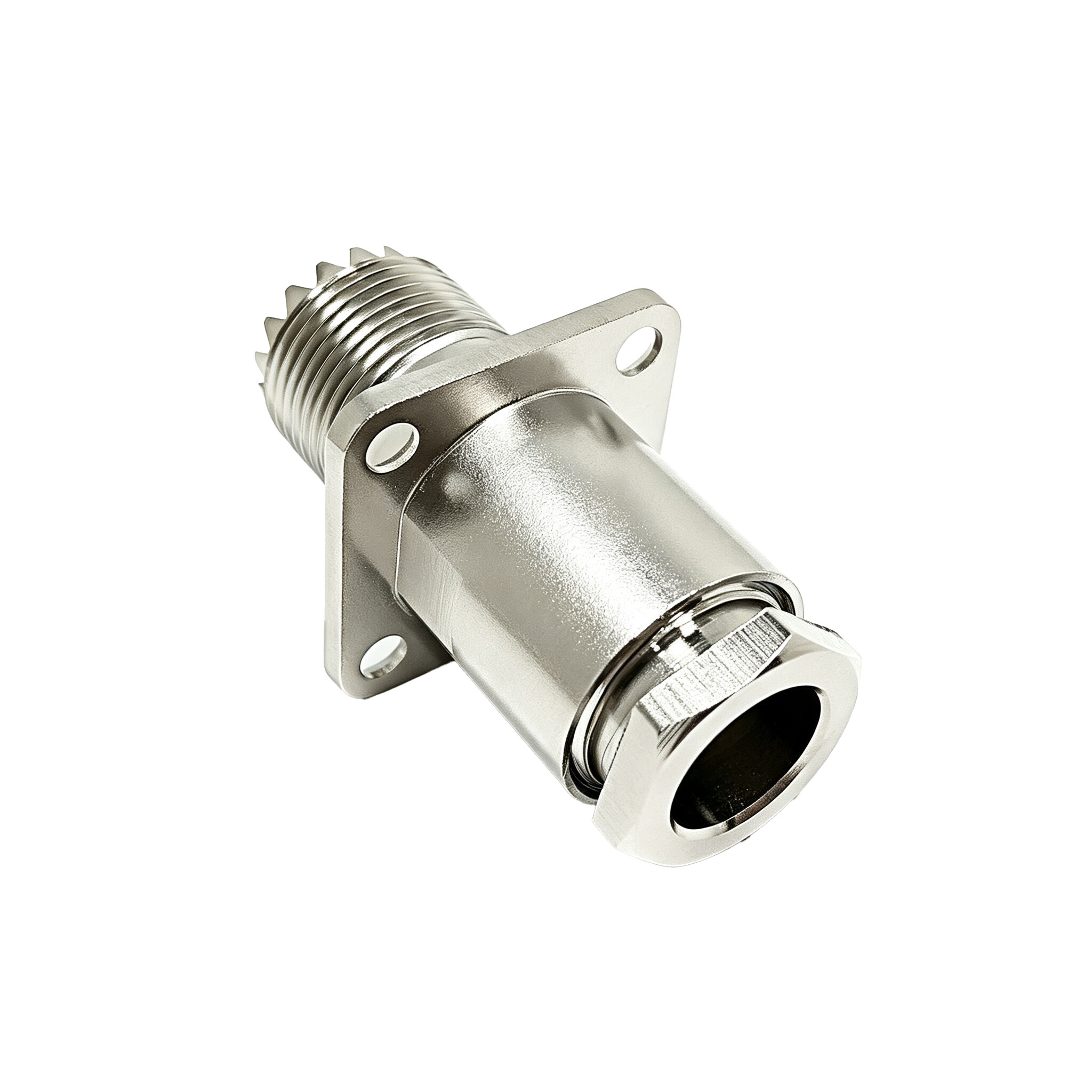 ZKT UHF Female Jack Flange Mount Clamp RF Coaxial Connector for RG213 RG214 RG8 Cable