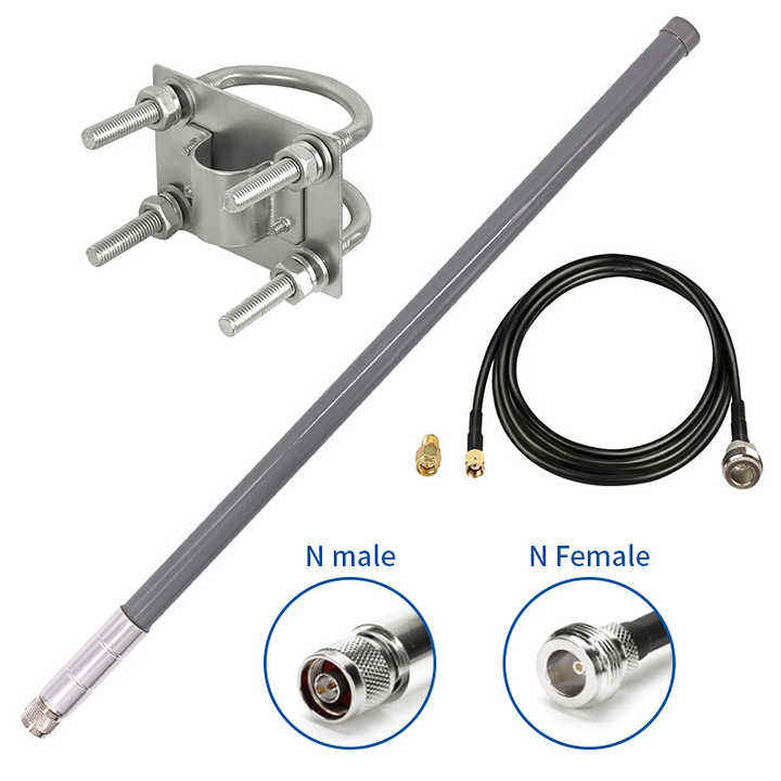 High-Gain 4G Fiberglass Antenna LoRa Fiberglass Outdoor Antenna with N Type Connector