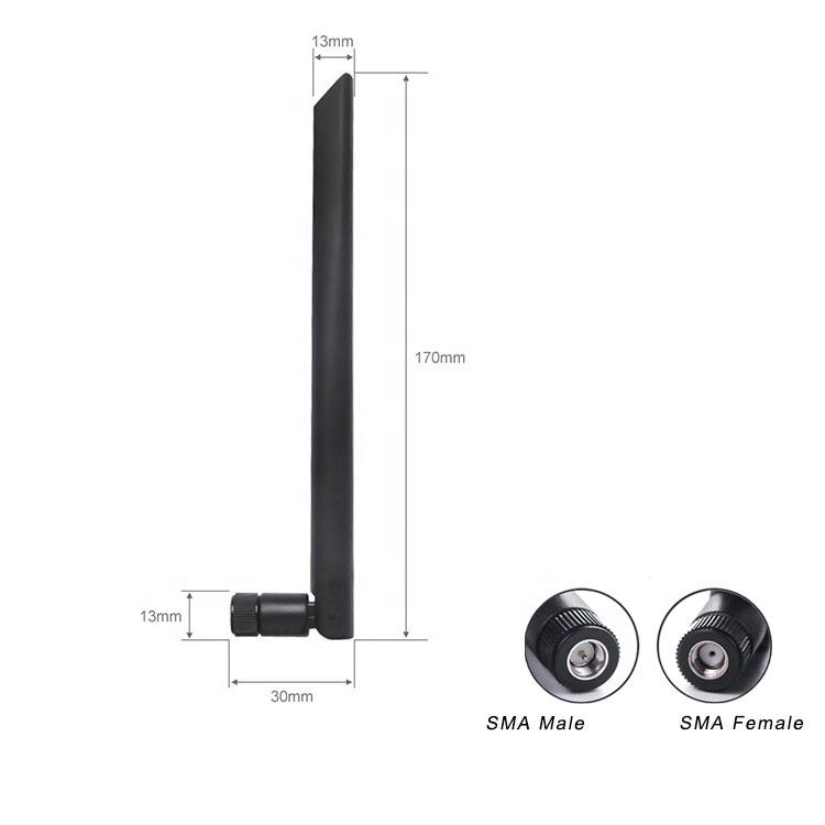 Dual Band Rubber Antenna Folded Dipol Router Duck Rubber 2.4G 5G 5.8G Antenna Wifi for SMA Connector