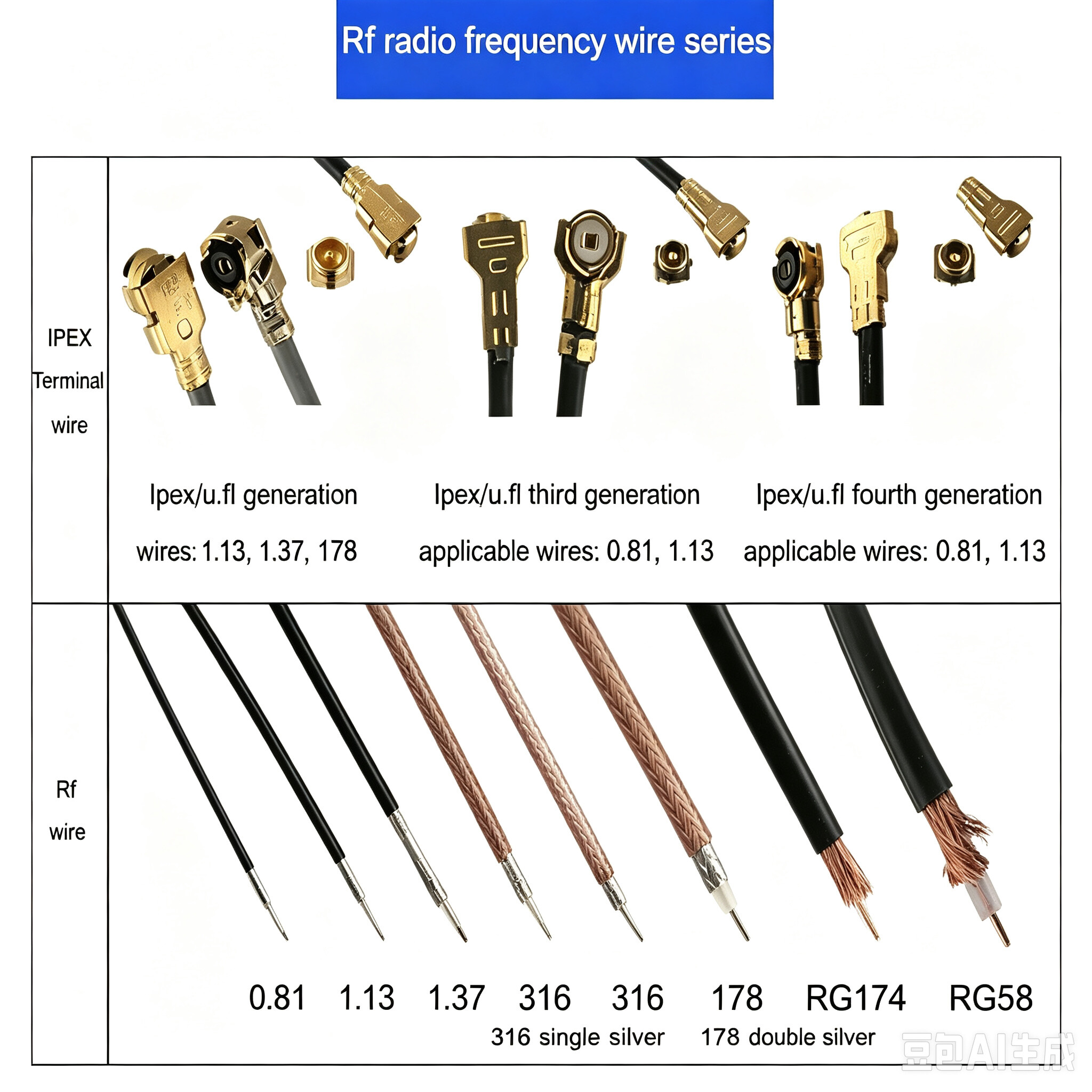 ZKT LSR Antenna RF Cable Coaxial Cable With Sma BNC Connectors Customized Rf Connection Wifi Antenna 