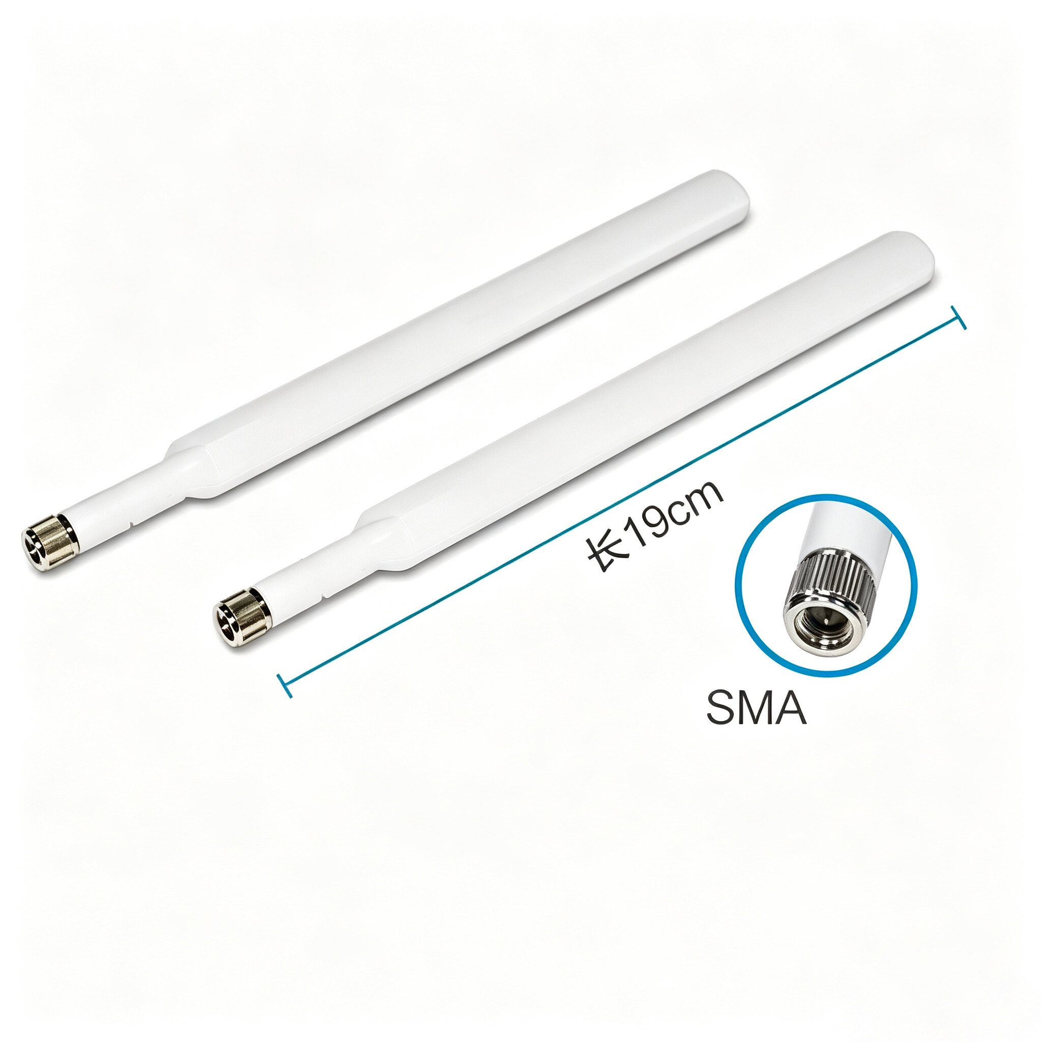 ZKT 2.4GHz/5.8GHz Dual-Band Rubber Duck External Antenna, 6dBi SMA Antenna for Wireless Communication