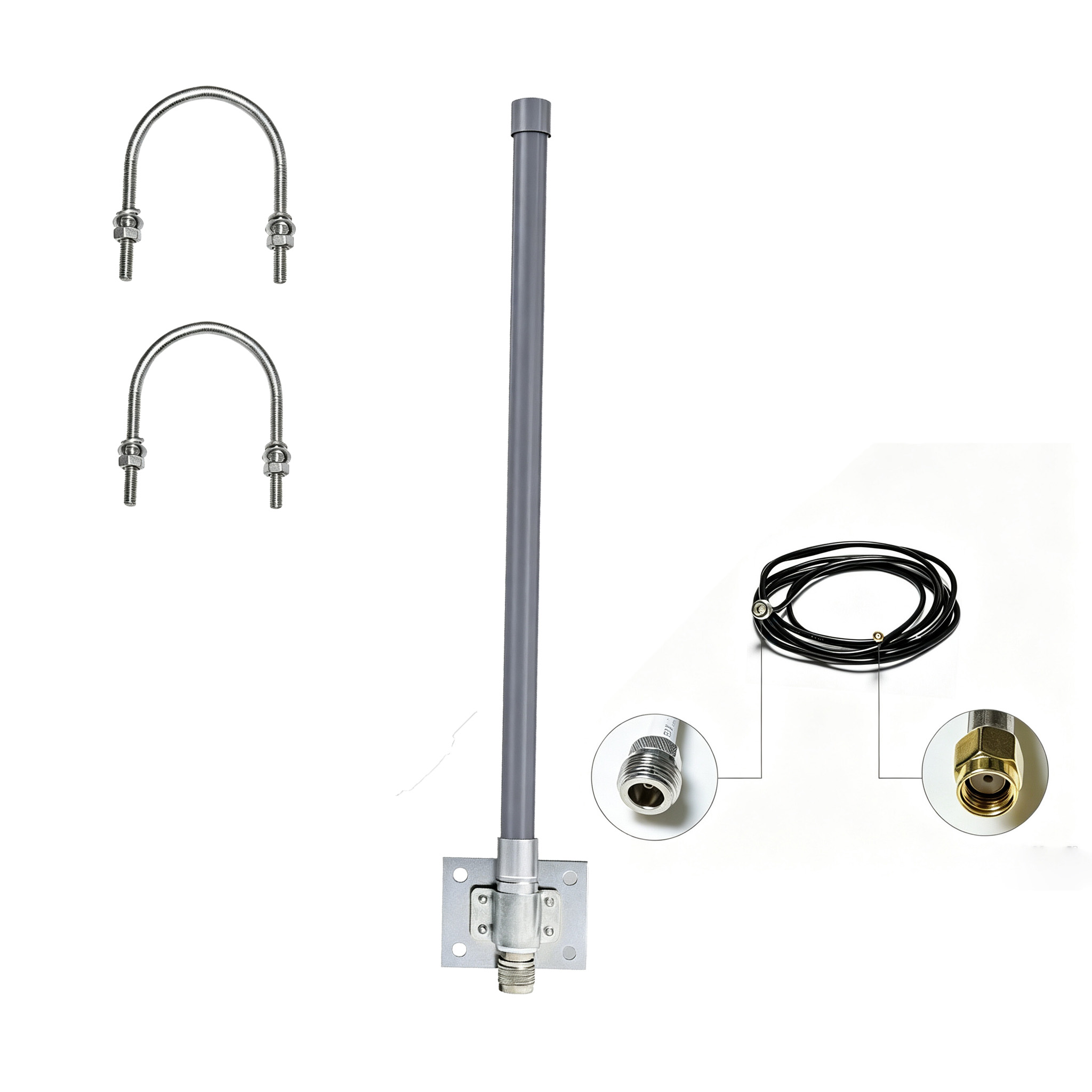 ZKT 868MHz 915MHz Fiberglass Antenna 3dbi 5dbi 8dbi 10dbi 12dbi Wireless WiFi Long Range
