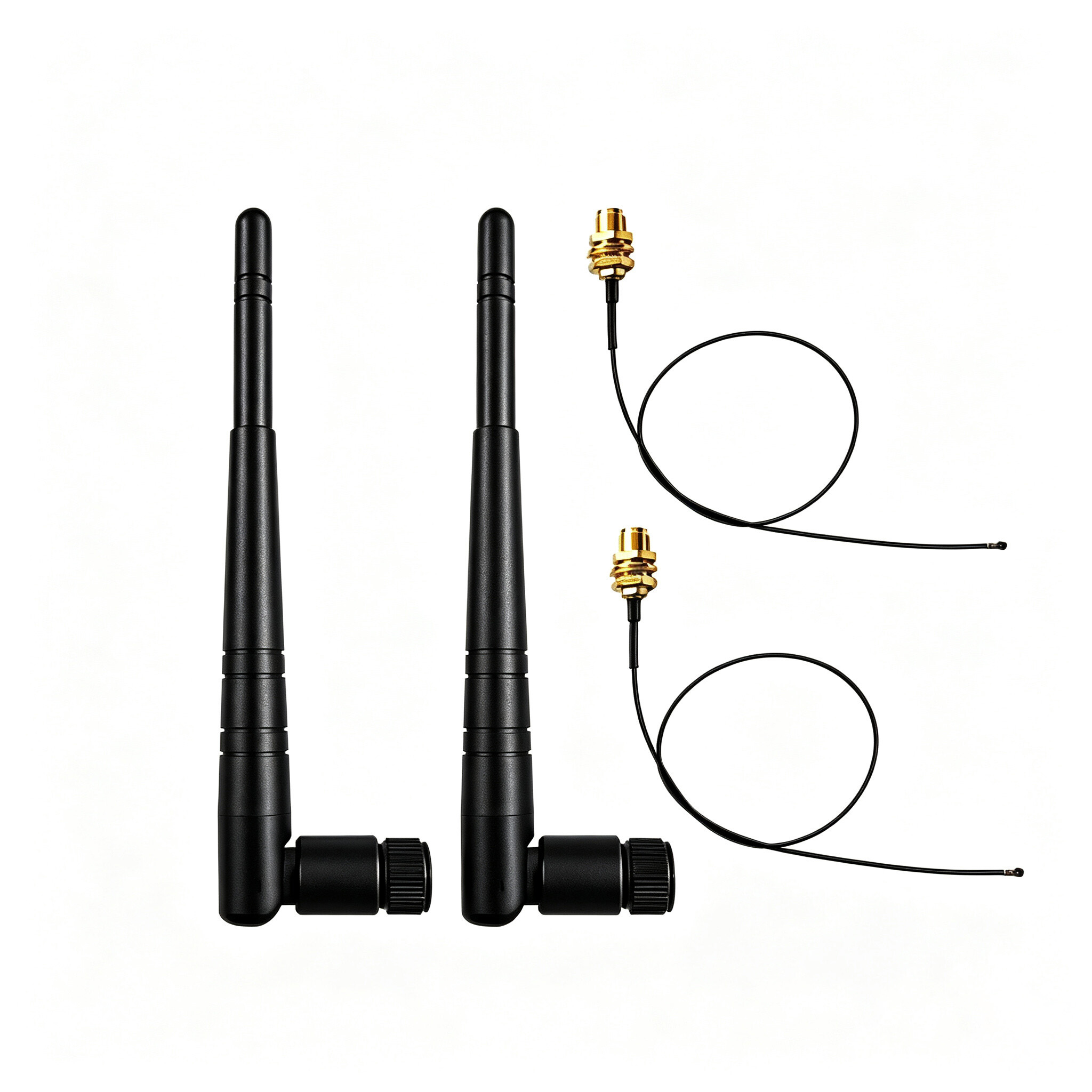 ZKT High gain  Pigtail Rod Antenna dual frequency outgoing wire rubber antenna IPEX connector for Broadband Wi-Fi & IoT Applications