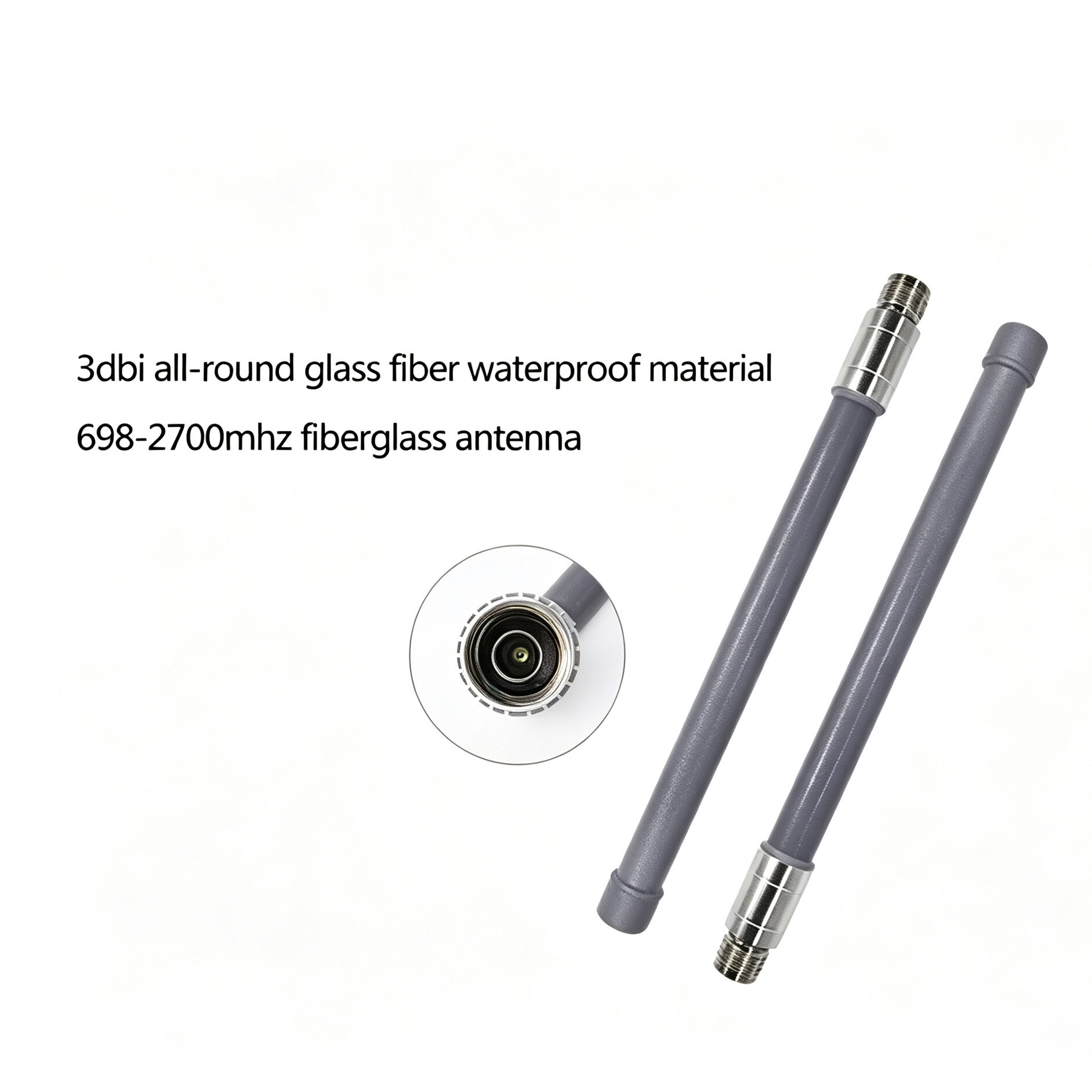 ZKT Outdoor 868MHz 915MHz Omnidirectional Fiberglass Antenna For LoRa Helium NB‑IoT Communication
