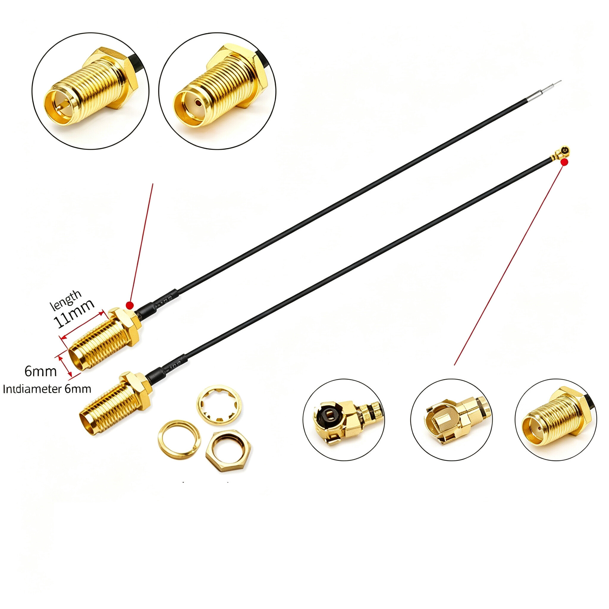 ZKT LSR Antenna RF Cable Coaxial Cable With Sma BNC Connectors Customized Rf Connection Wifi Antenna 
