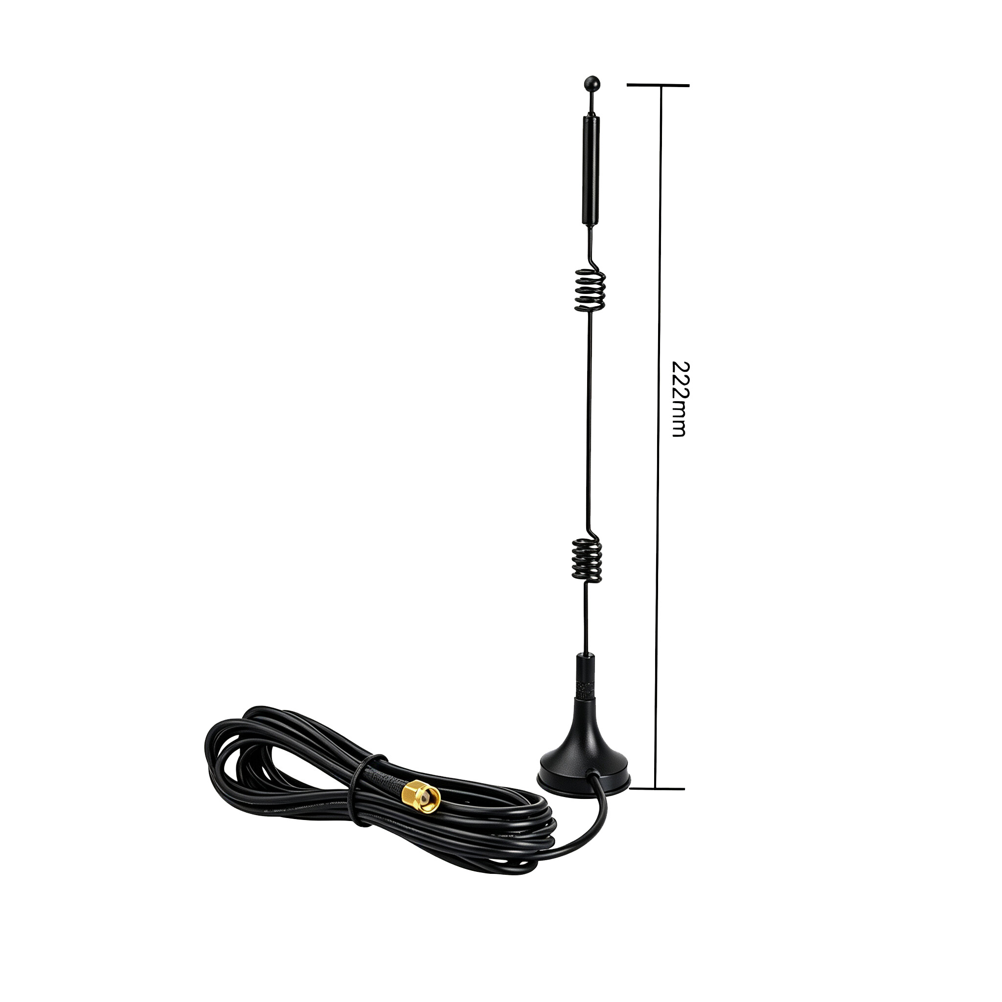  Spring Antenna SMA Male Connector 2.4G 5G/5.8G Dual-Band Magnetic Omni-Directional Whip Antenna 