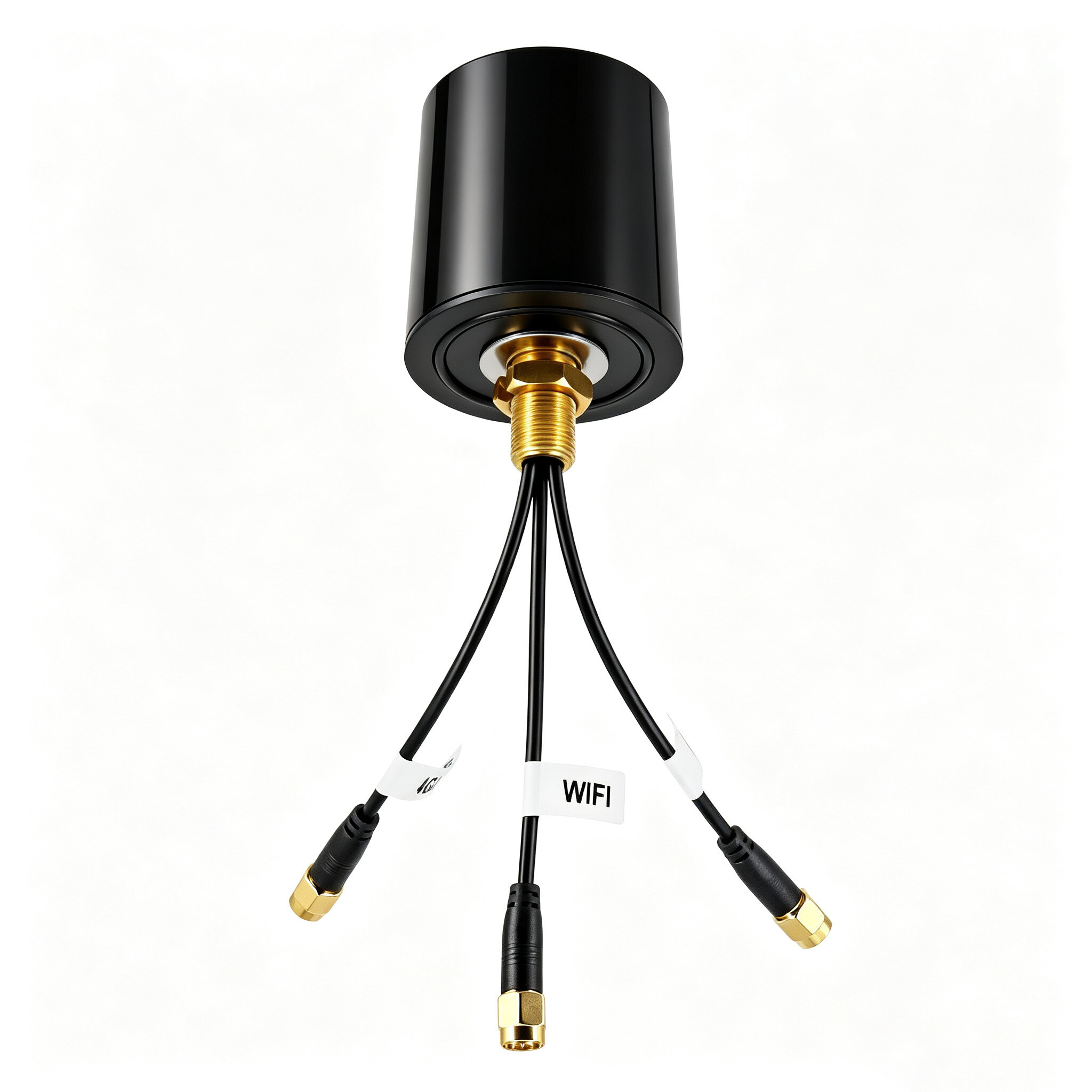 ZKT Waterproof Combo Combination Cabinet Antenna Outdoor Screw Mount High Gain Omni-Directional 2-in-1 GPS/WiFi/ LTE 4G