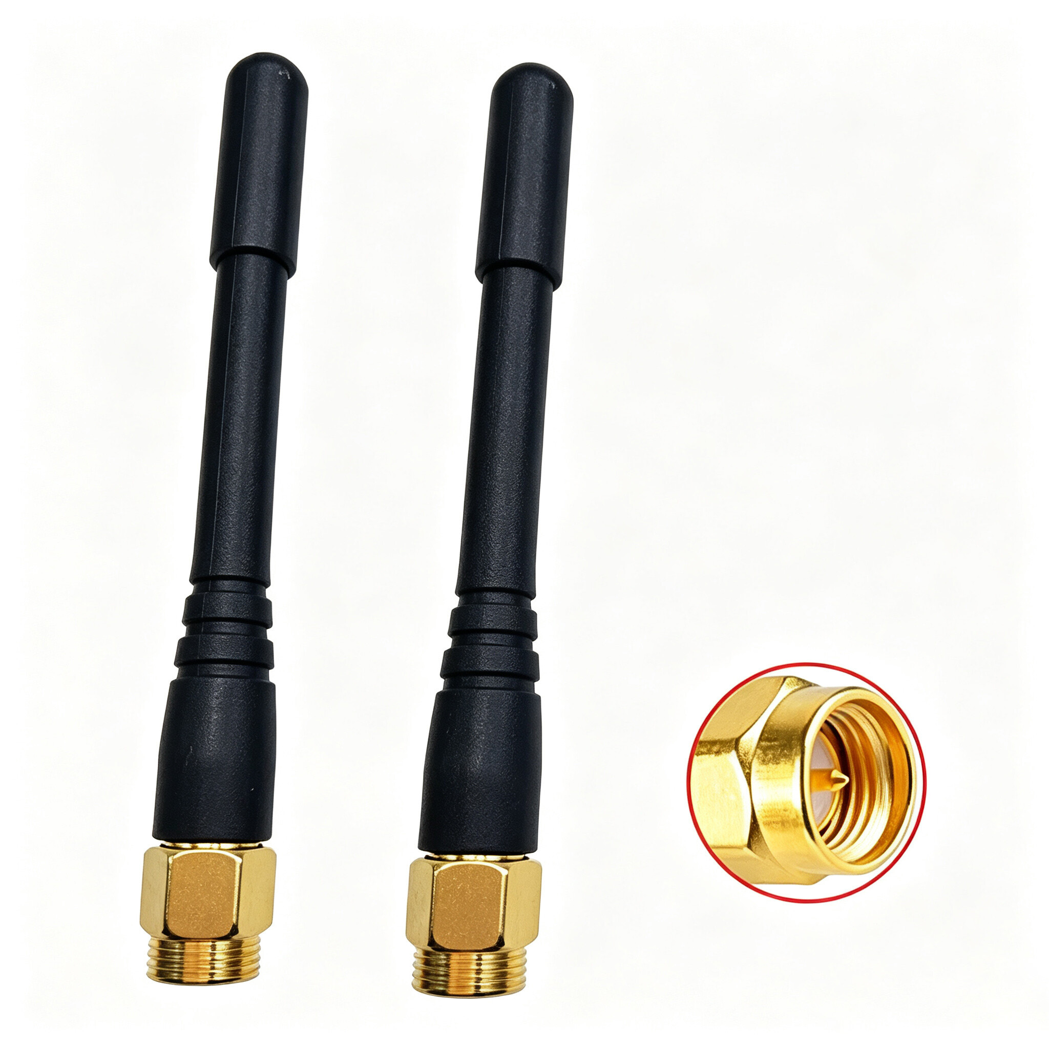 ZKT 433MHz 70mm Rubber Duck Antenna, Omni High Gain Antenna for Walkie Talkie, Router, Camera, WiFi & Bluetooth 2.4G