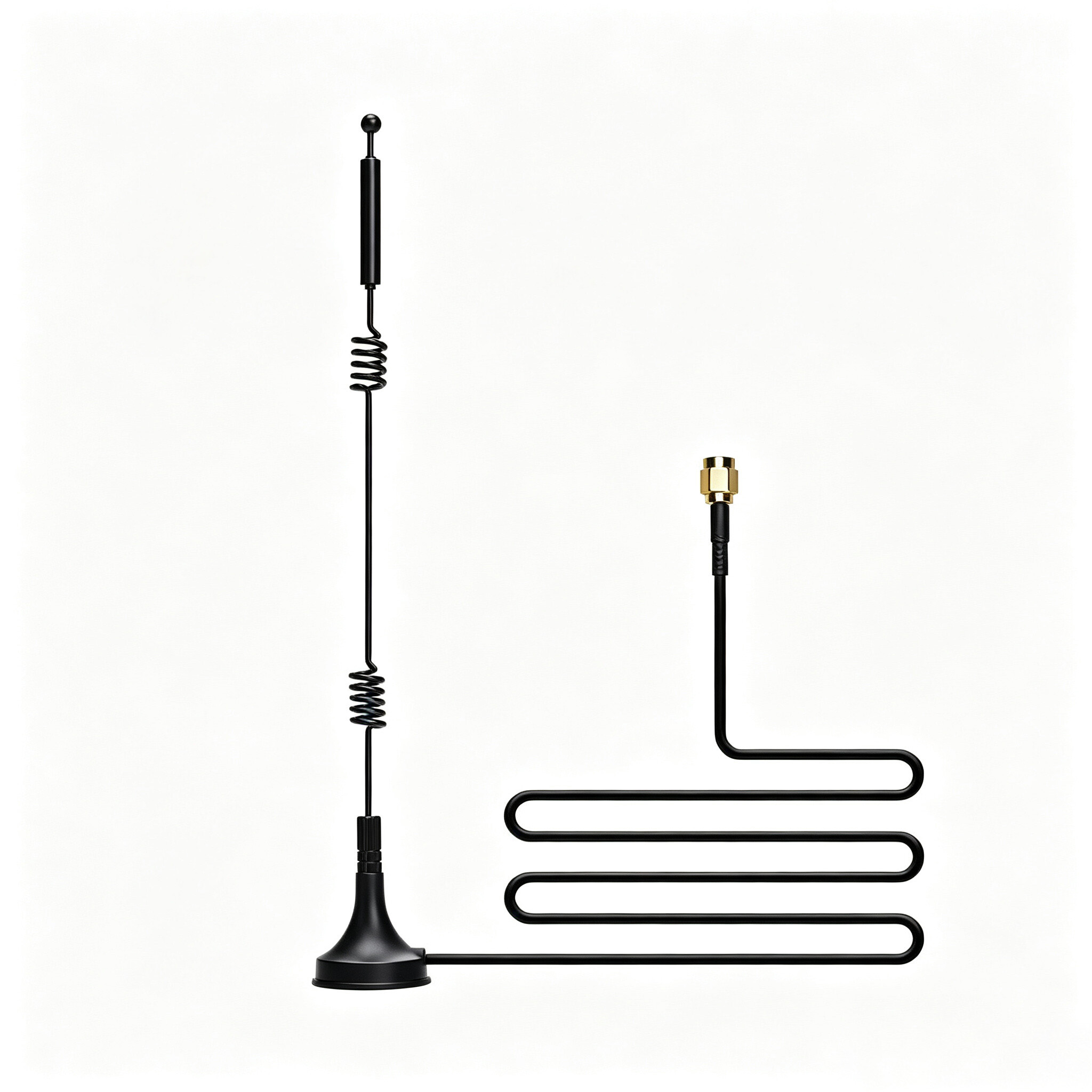  Spring Antenna SMA Male Connector 2.4G 5G/5.8G Dual-Band Magnetic Omni-Directional Whip Antenna 