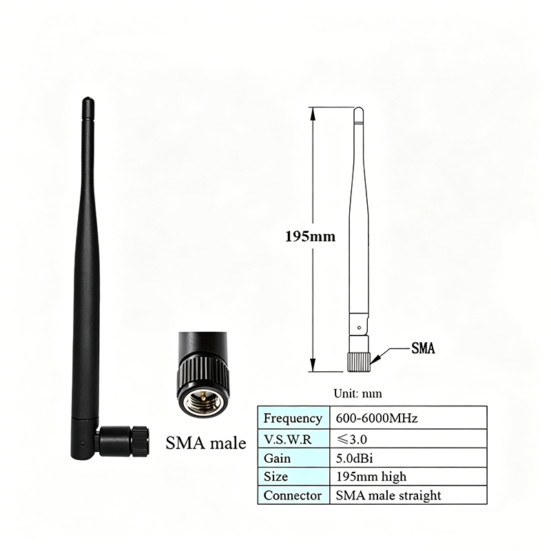 ZKT Outdoor 433MHz WiFi Antenna Rubber Duck Antenna External WiFi Bluetooth Antenna for Router & Wireless Network Adapter