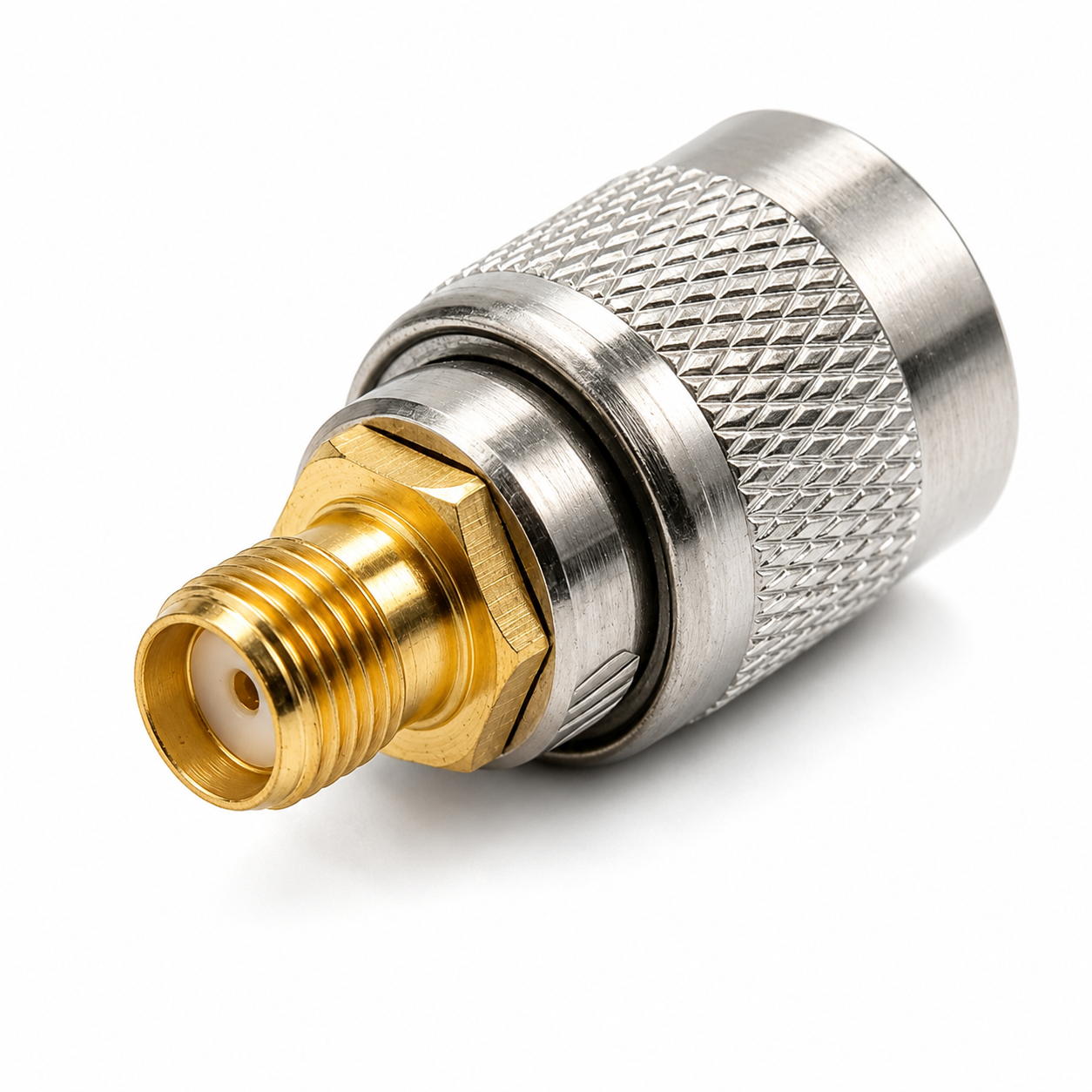 ZKT TNC Female to SMA Female RF Coaxial Adapter 50 Ohm Nickel Plated Connector