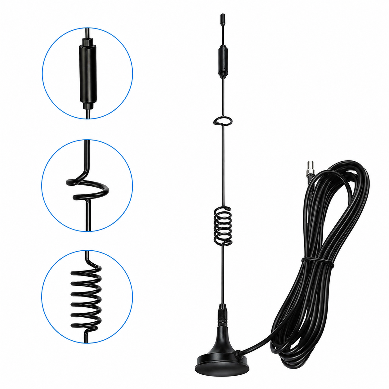 ZKT 4G LTE Magnetic Antenna Compatible with 4G LTE MiFi Mobile Hotspot Router with Vertical Polarization
