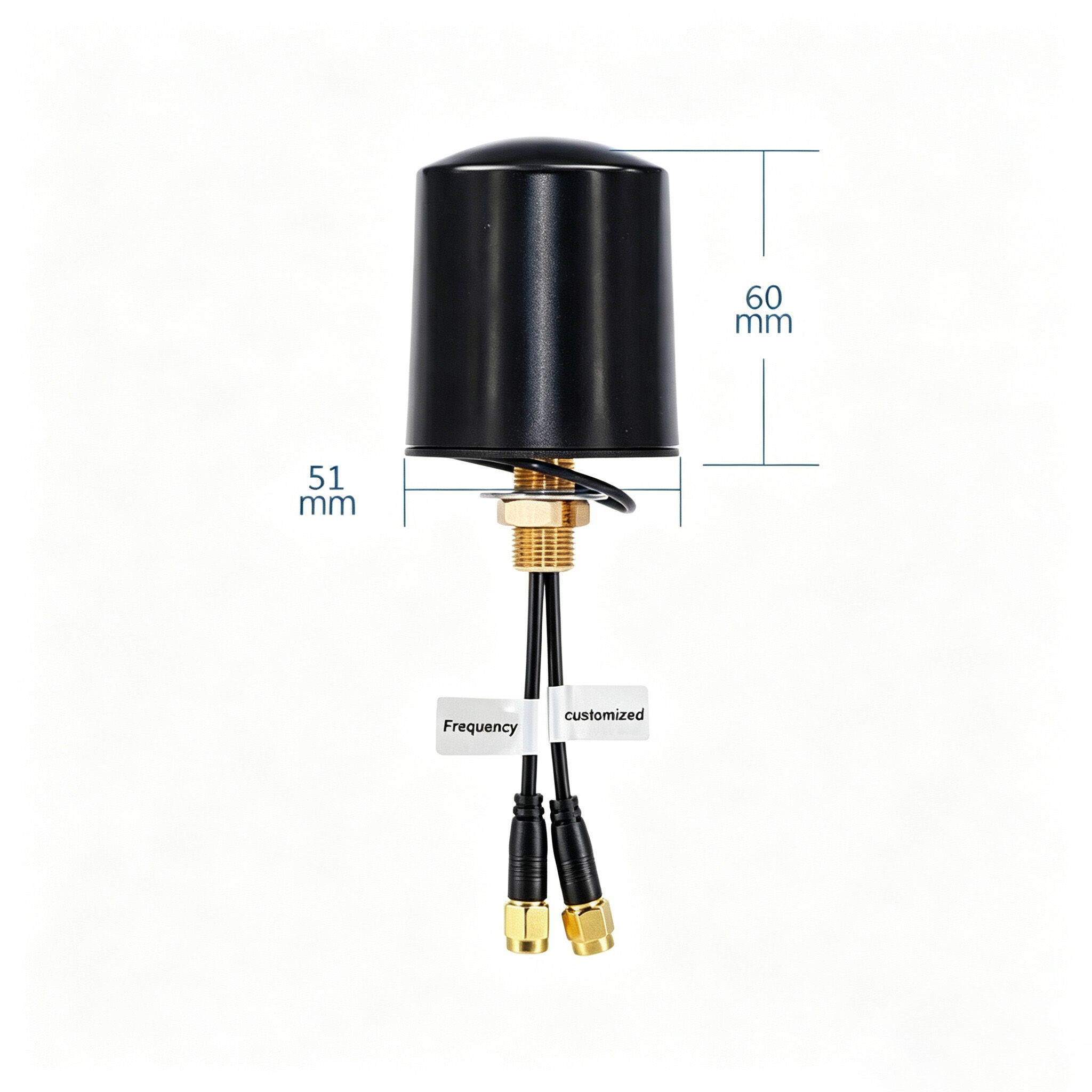 ZKT Waterproof Combo Combination Cabinet Antenna Outdoor Screw Mount High Gain Omni-Directional 2-in-1 GPS/WiFi/ LTE 4G