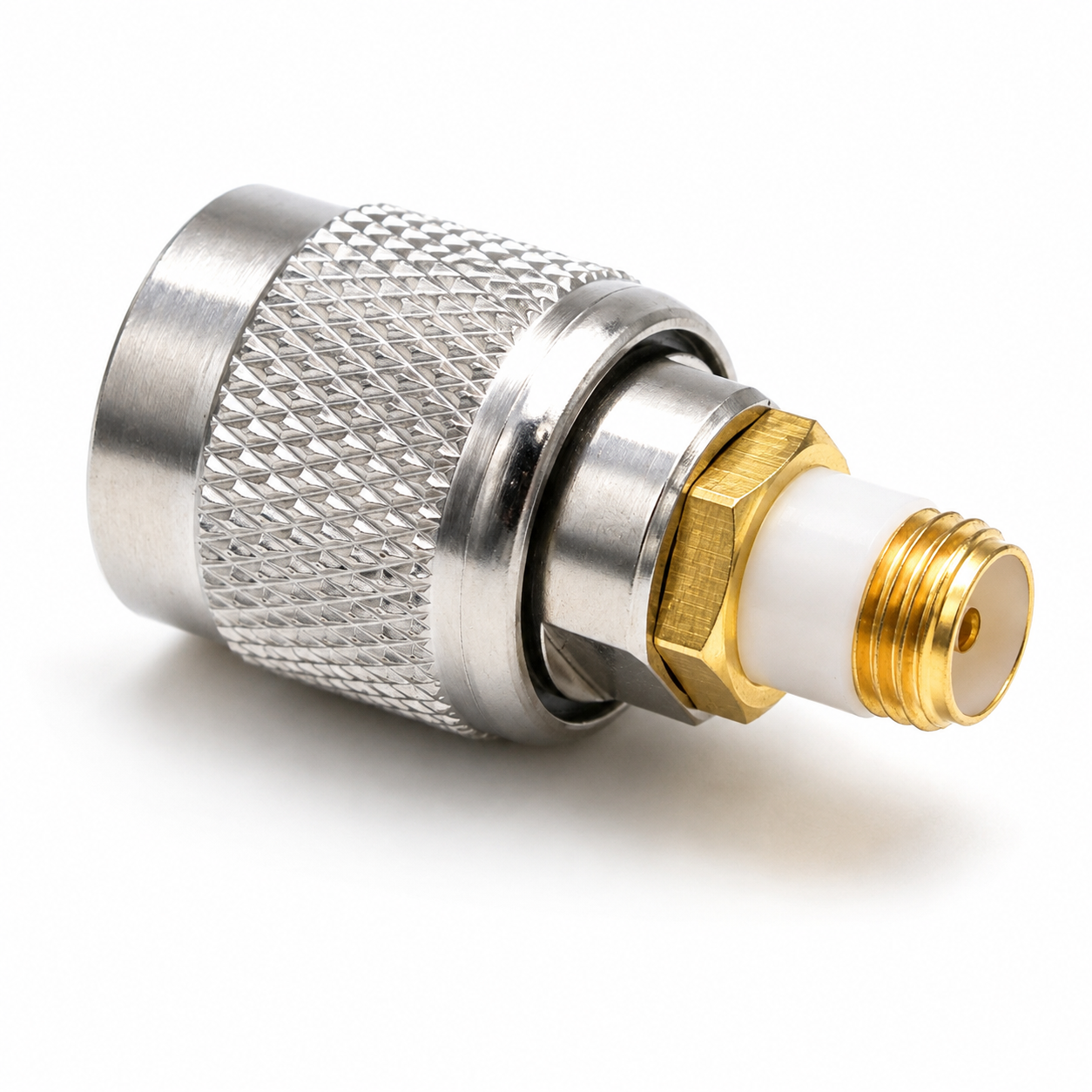 ZKT TNC Female to SMA Female RF Coaxial Adapter 50 Ohm Nickel Plated Connector