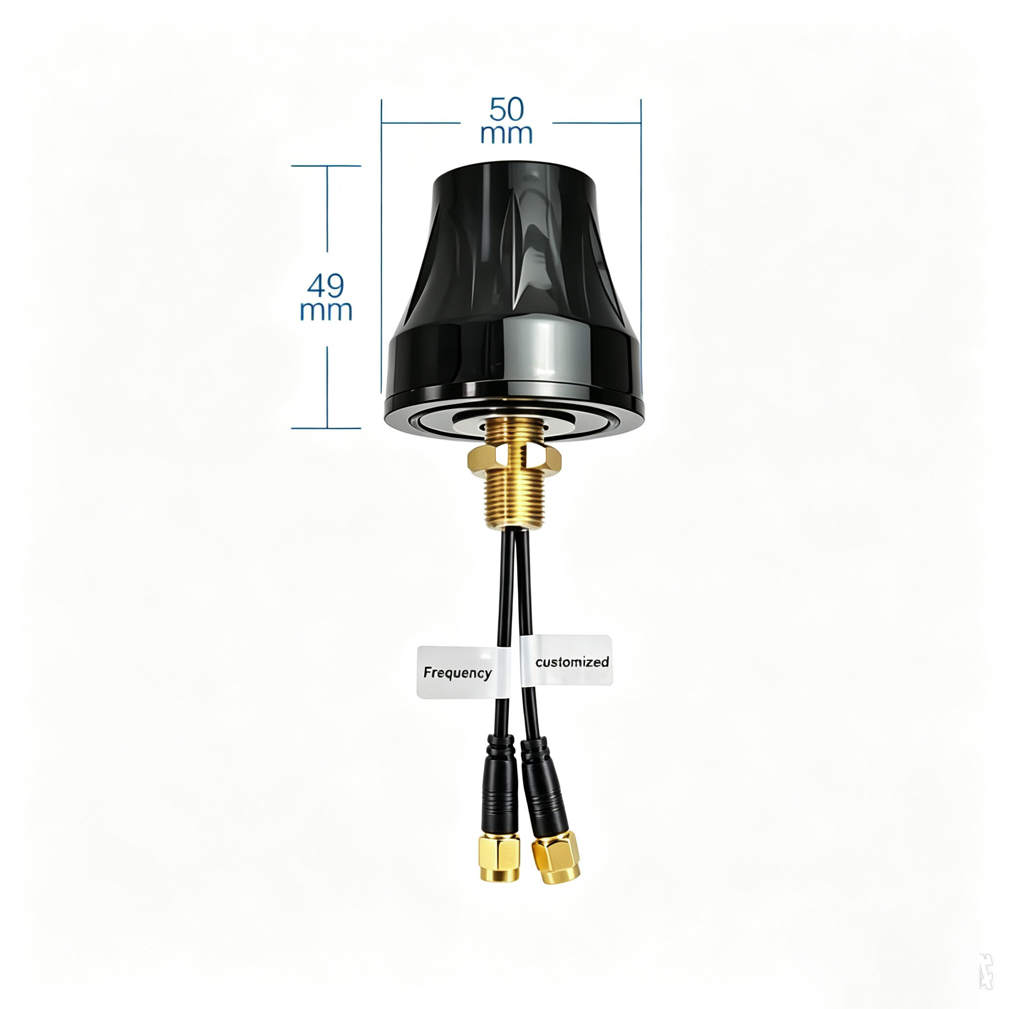 ZKT Custom High Gain Waterproof Screw Mount Omni-Directional GPS 4G 2-in-1 Combo Antenna for Outdoor