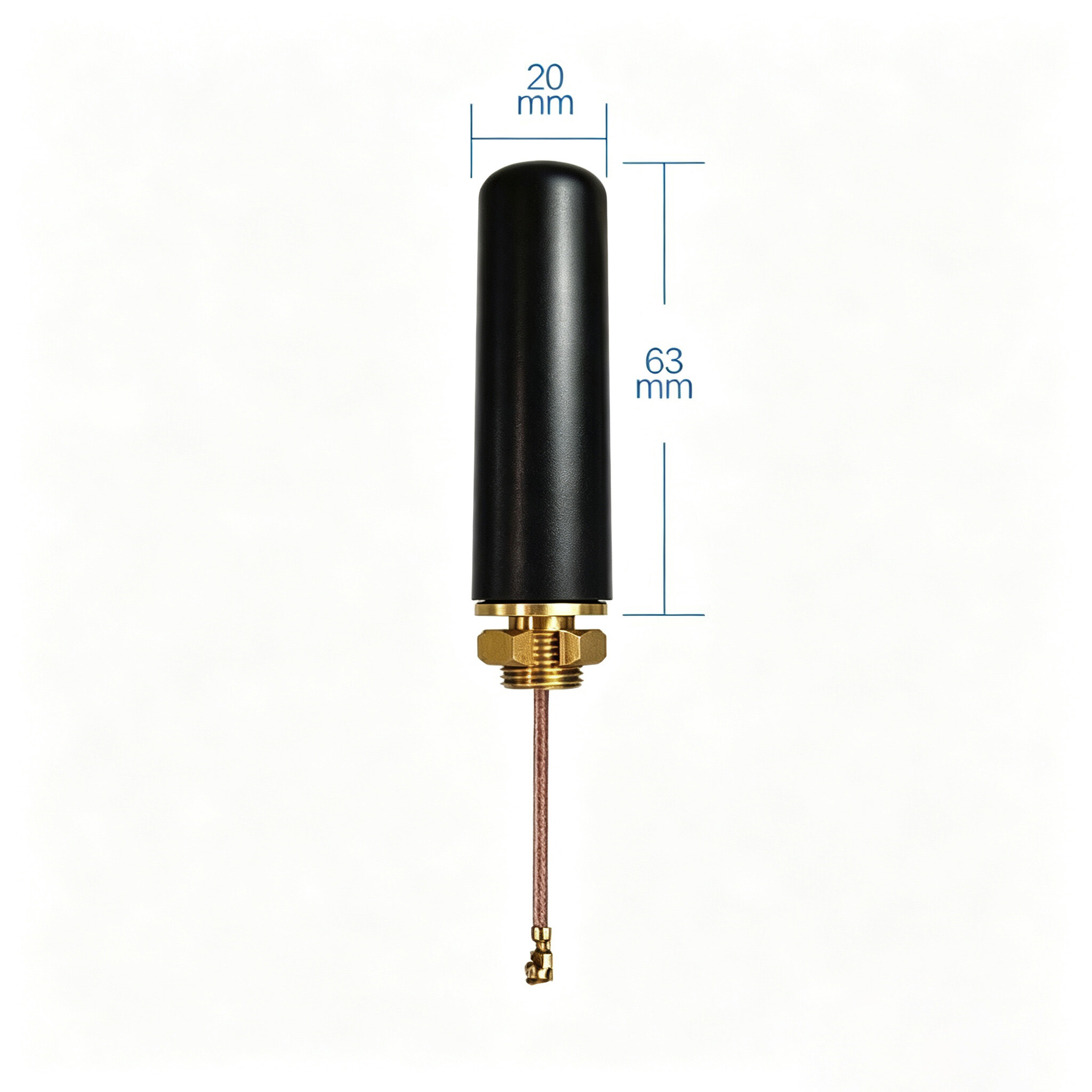 ZKT Dual-Band 4G LTE & GPS GNSS Waterproof Low-Profile Screw Mount Combination Puckl Antenna with RG174 & for Connectors