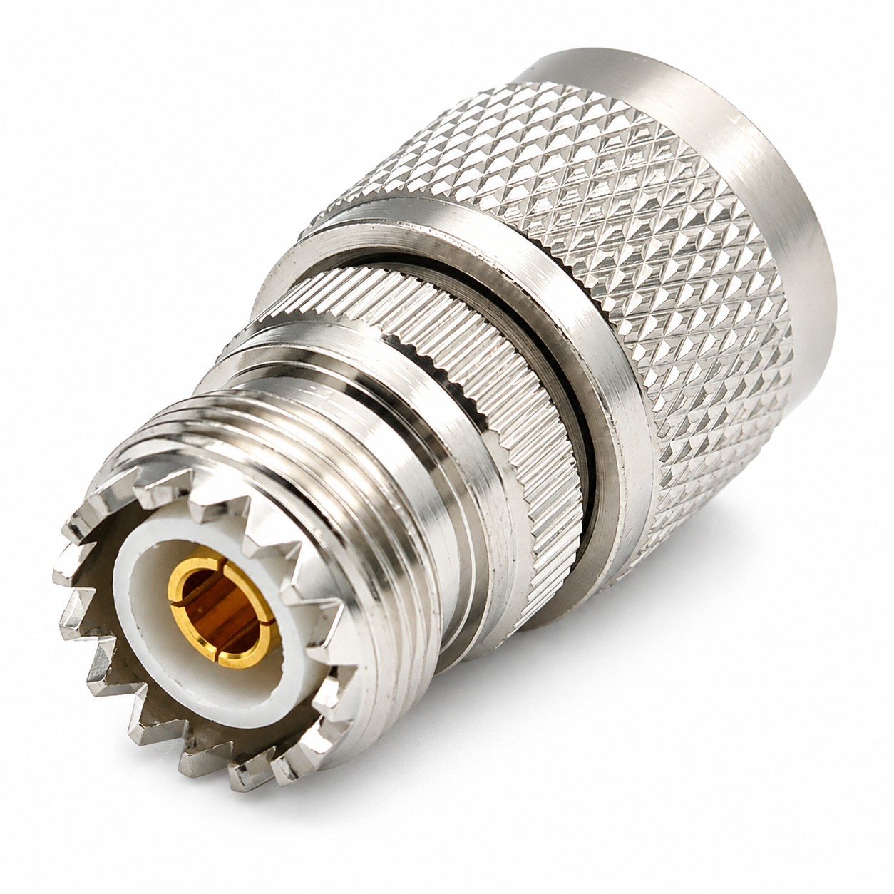 ZKT N Type Male to UHF Female RF Coaxial Adapter Antenna Connector