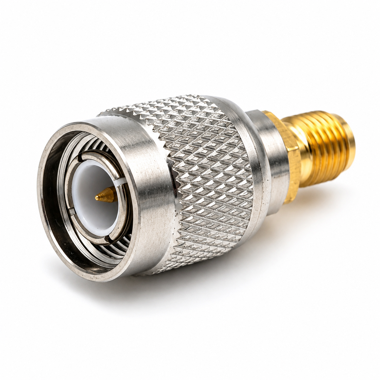 ZKT TNC Female to SMA Female RF Coaxial Adapter 50 Ohm Nickel Plated Connector